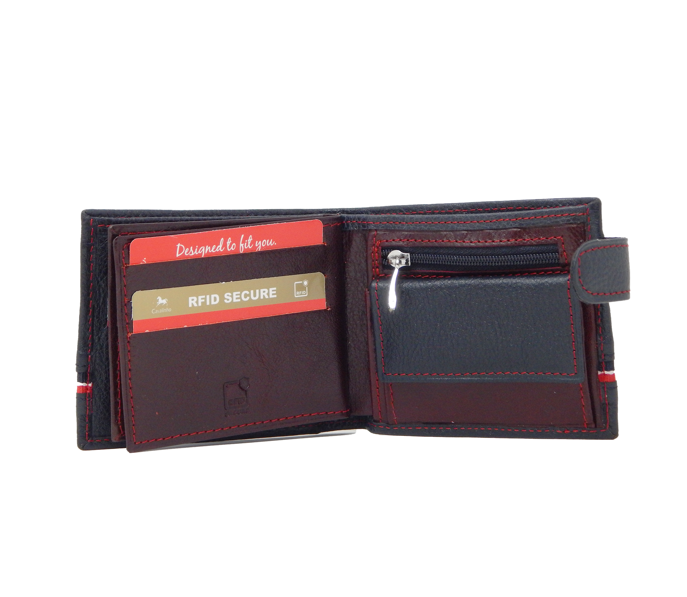 Cavalinho The Sailor Bifold Leather Wallet SKU 28150588.22 #color_navy