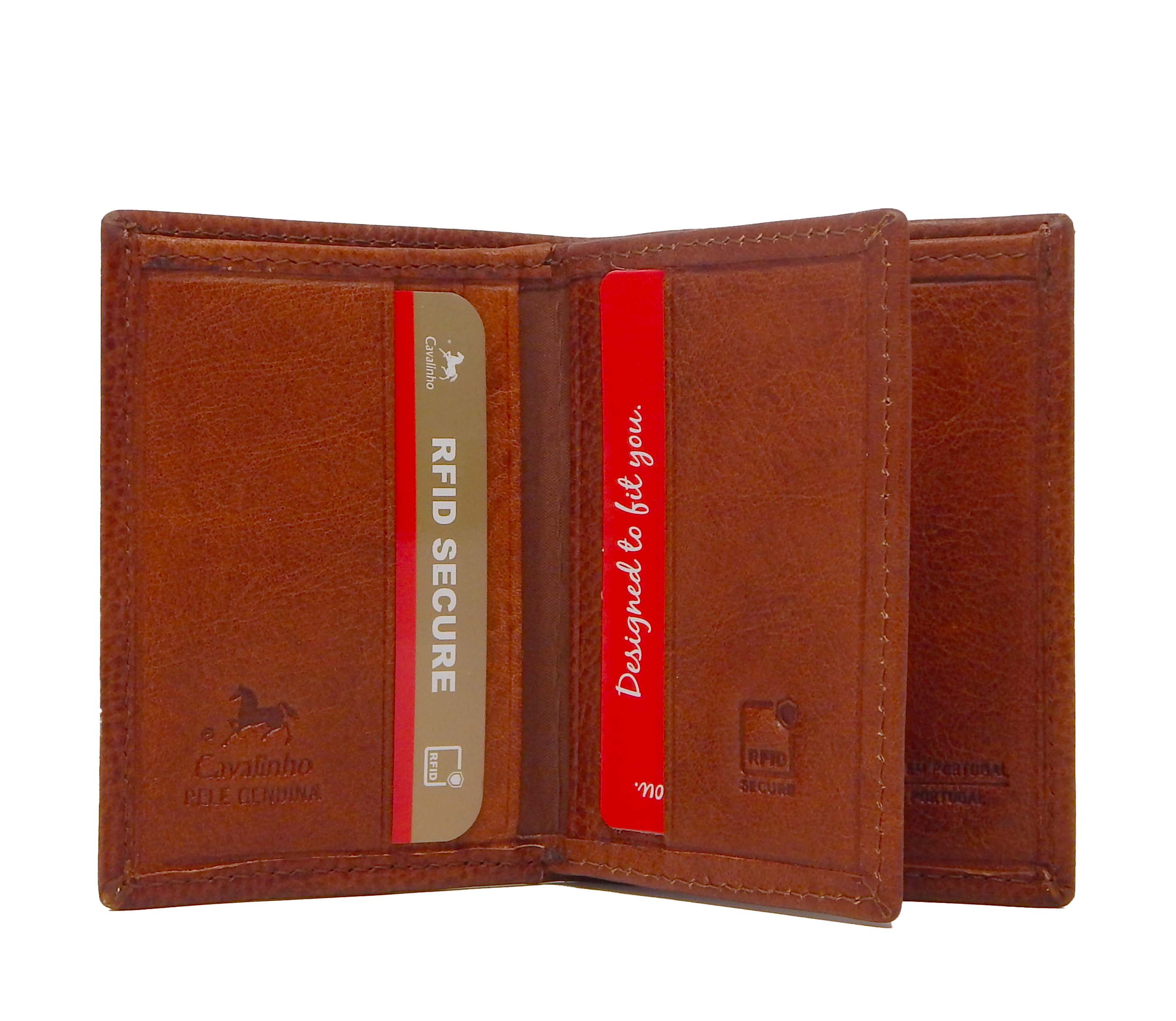 #color_ SaddleBrown | Cavalinho Men's Bifold Slim Leather Wallet - SaddleBrown - 28160533.13.99_4