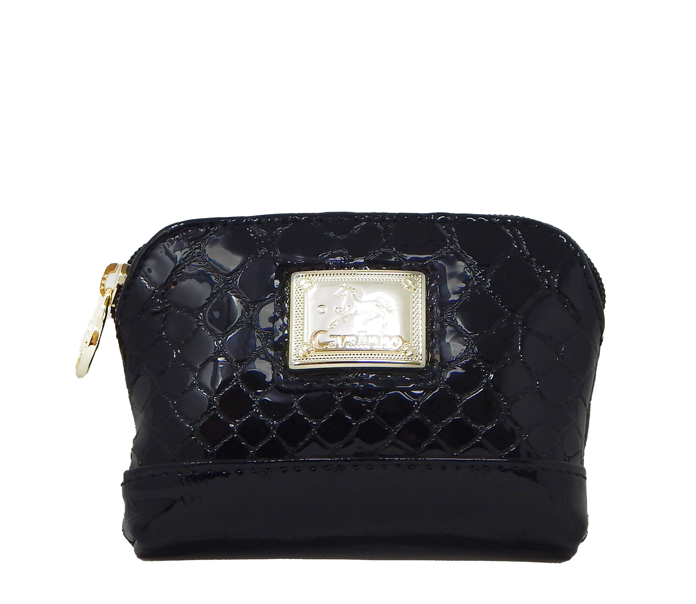 Cavalinho Gallop Patent Leather Change Purse for Women SKU 28170250.01 #color_Black