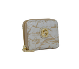 Cavalinho Gallop Patent Leather Card Holder Wallet for Women SKU 28170274.31 #color_Beige / White