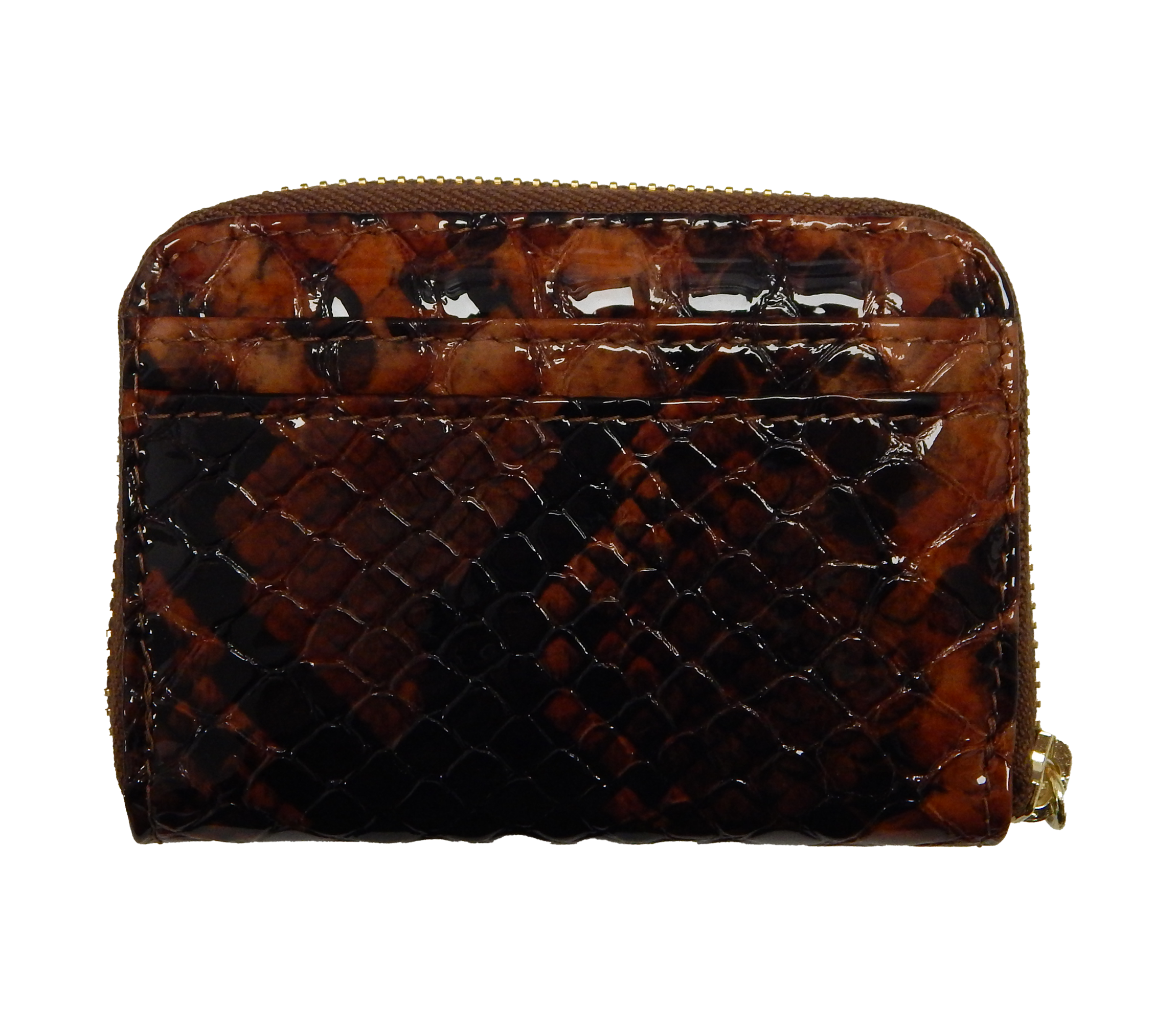 #color_ SaddleBrown | Cavalinho Gallop Patent Leather Card Holder - SaddleBrown - 28170275.13.99_3