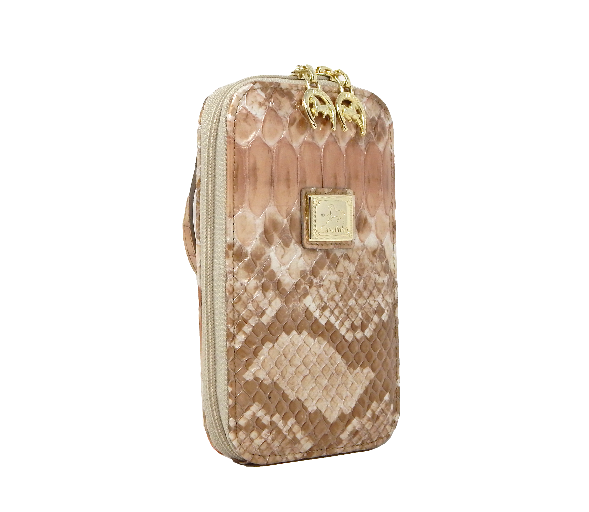 #color_ Beige | Cavalinho Gallop Patent Leather Phone Purse - Beige - 28170278.05_2