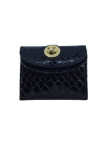 Cavalinho Gallop Compact Patent Leather Wallet SKU 28170574.01 #color_black