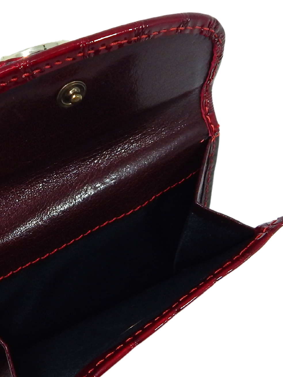 Cavalinho Gallop Compact Patent Leather Wallet SKU 28170574.04 #color_red