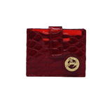 Cavalinho Gallop Patent Leather Card Holder Wallet for Women SKU 28170576.04 #color_Red