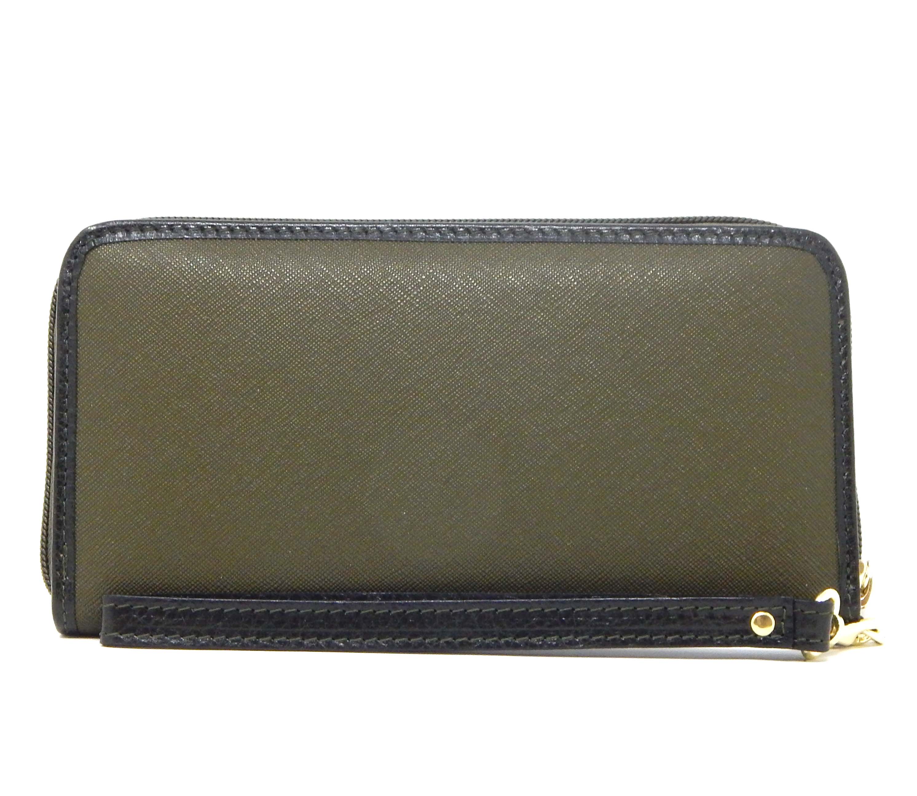 Cavalinho Grace Wristlet Wallet SKU 28250212.09 #color_DarkOliveGreen / Beige