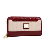 Cavalinho Grace Wristlet Wallet SKU 28250212.15 #color_DarkRed / Beige