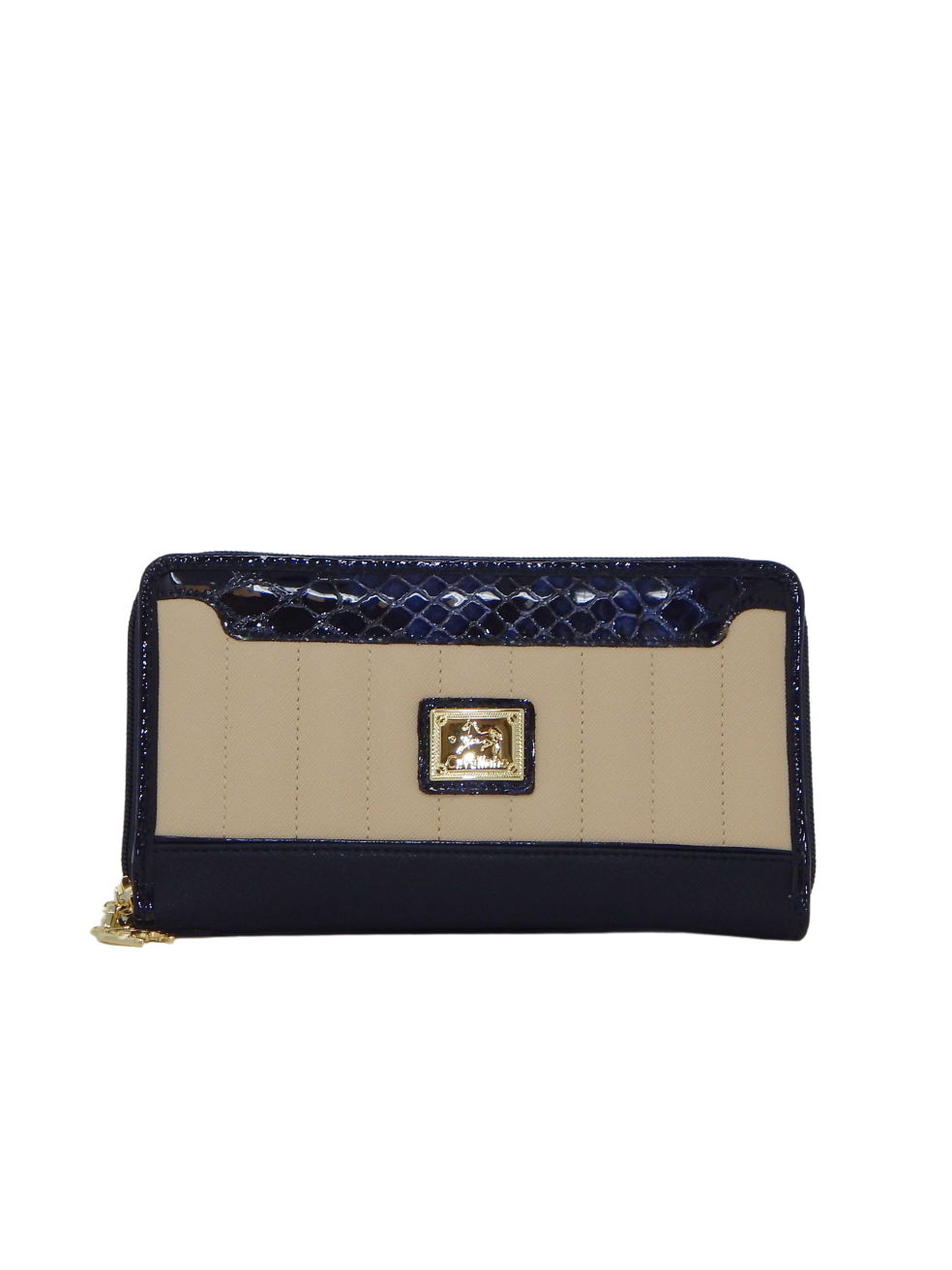 Cavalinho Grace Wristlet Wallet SKU 28250213.22 #color_Navy / Beige