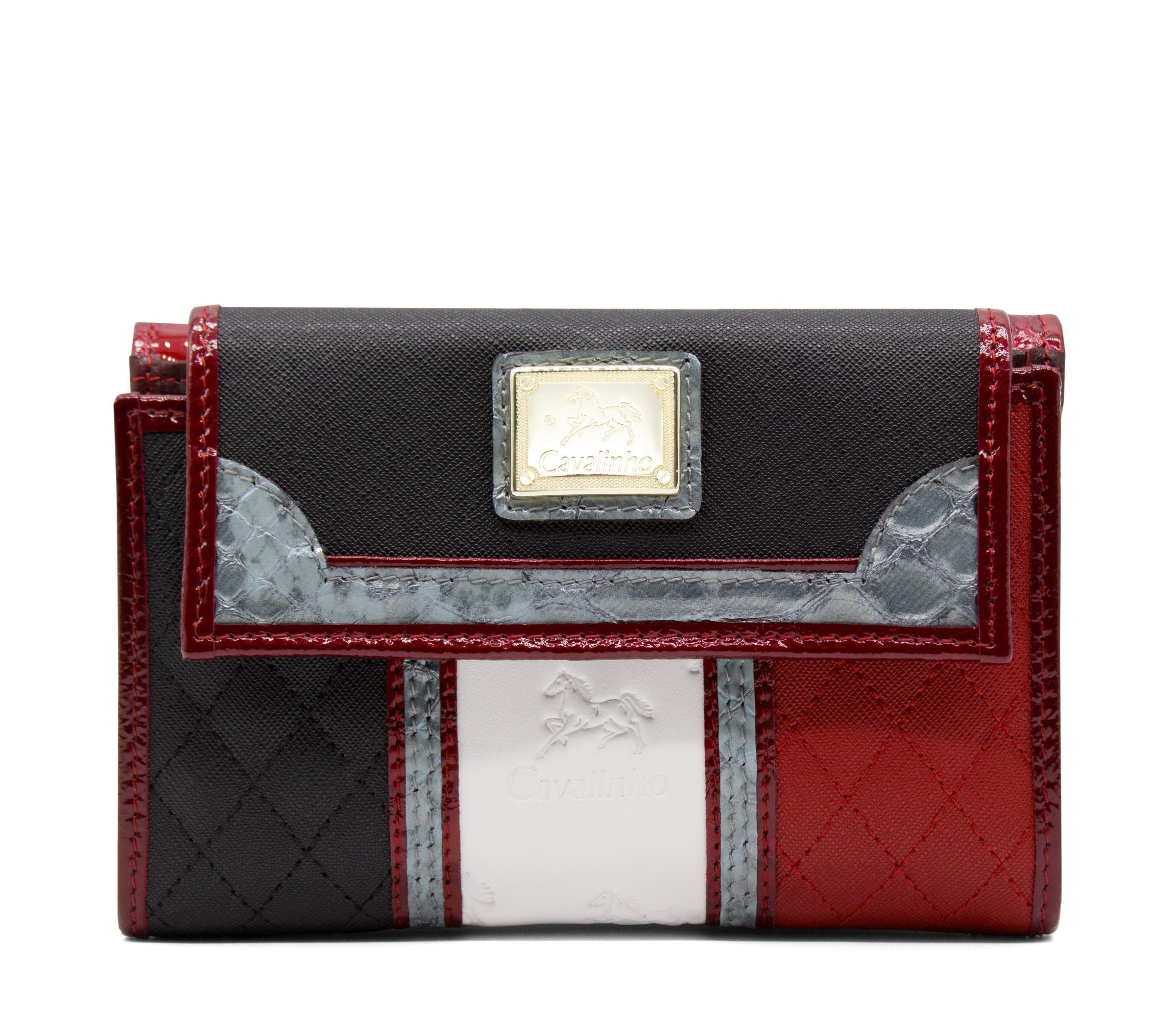 #color_ Black White Red Silver | Cavalinho Royal Wallet - Black White Red Silver - 28390202.23_1