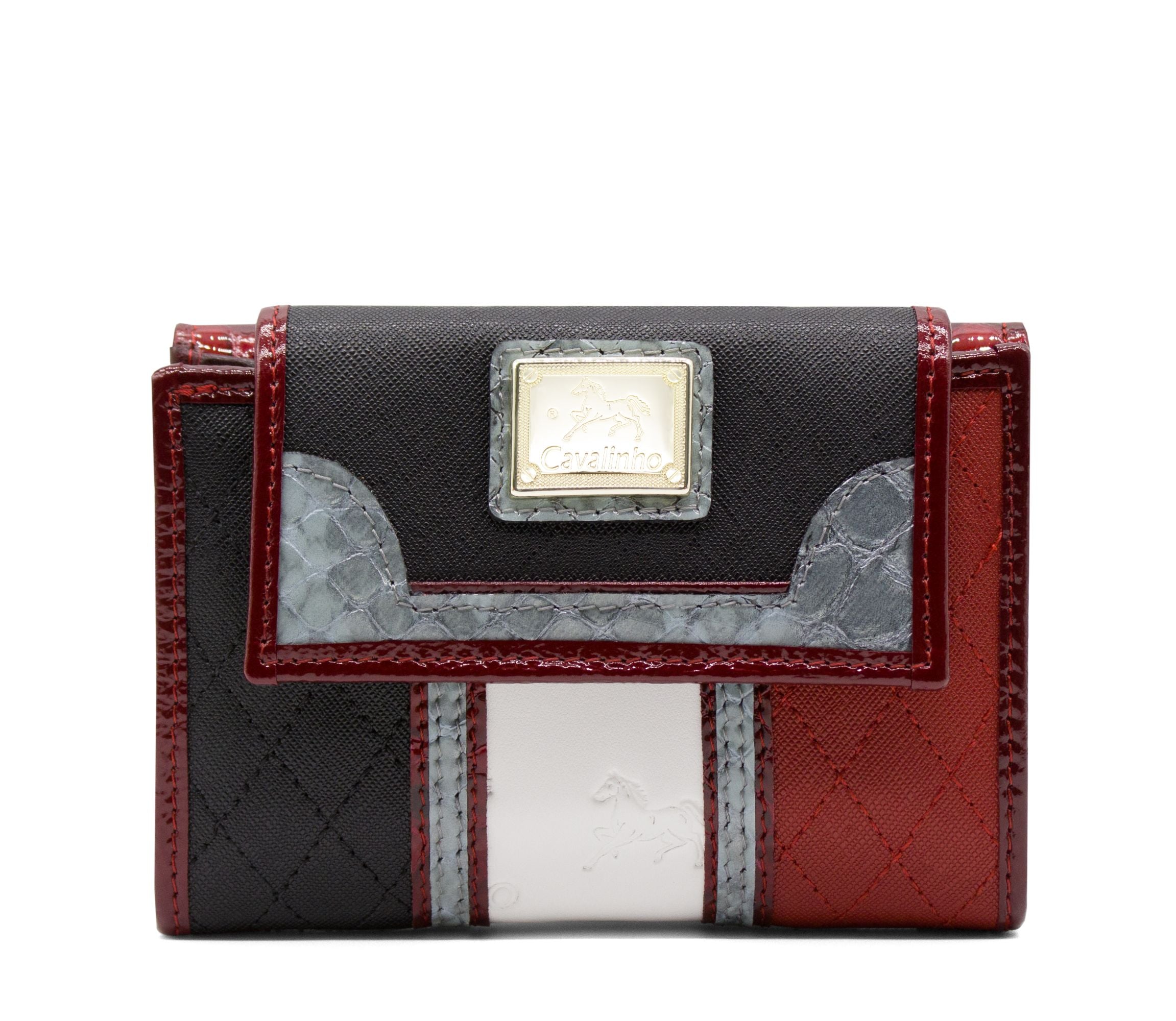 #color_ Black White Red Silver | Cavalinho Royal Wallet - Black White Red Silver - 28390203.23_1