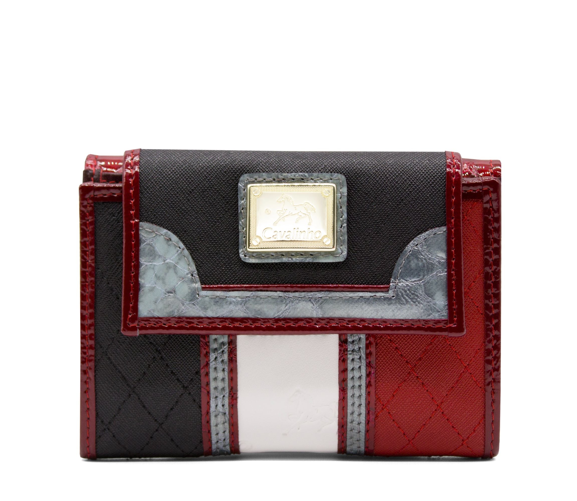 #color_ Black White Red Silver | Cavalinho Royal Wallet - Black White Red Silver - 28390219.23_1