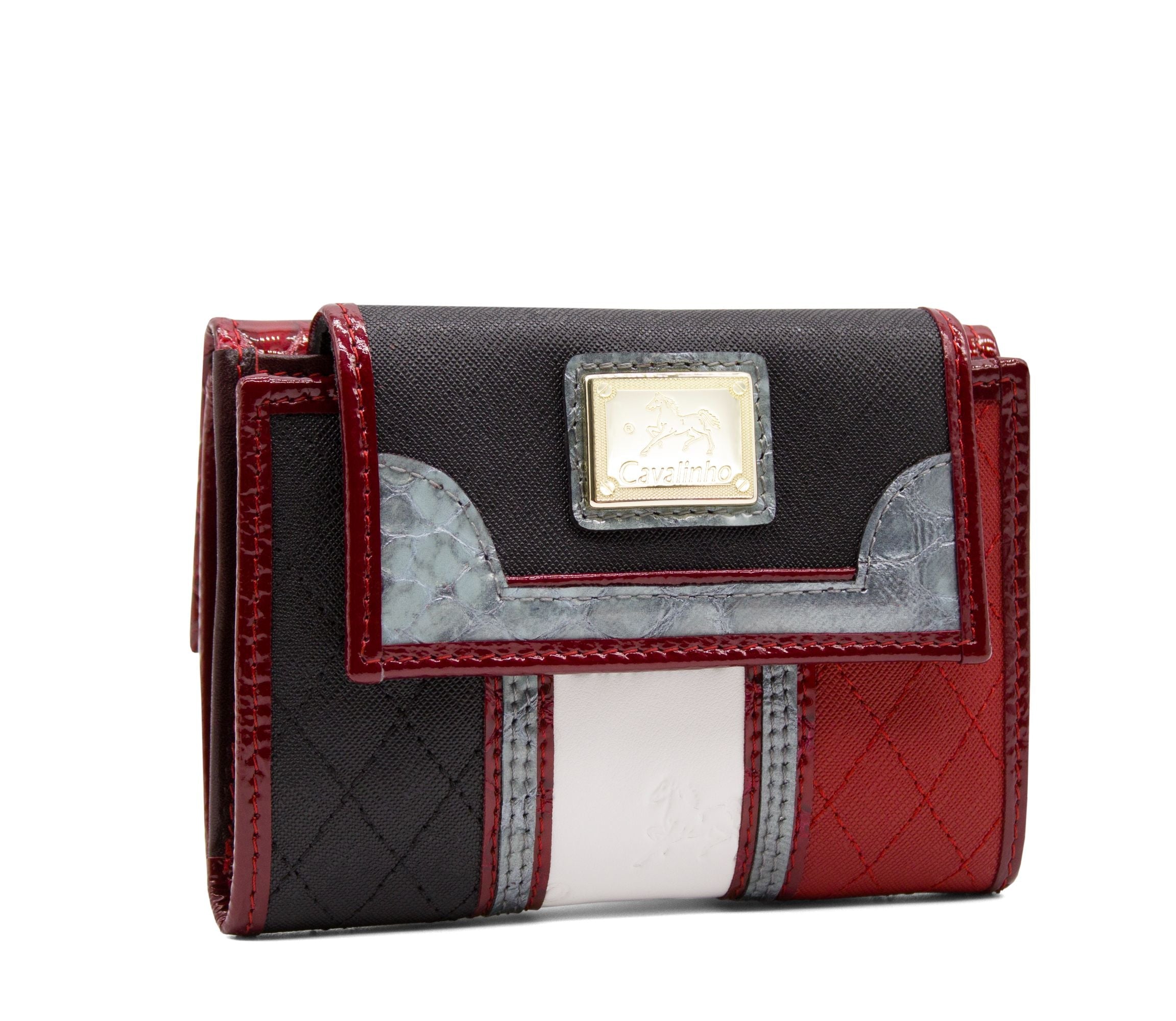 #color_ Black White Red Silver | Cavalinho Royal Wallet - Black White Red Silver - 28390219.23_2