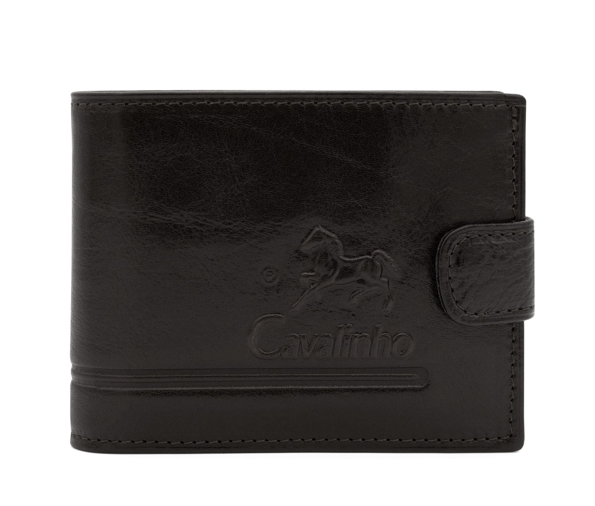 Cavalinho Men's Trifold Leather Wallet SKU 28610503.01 #color_black