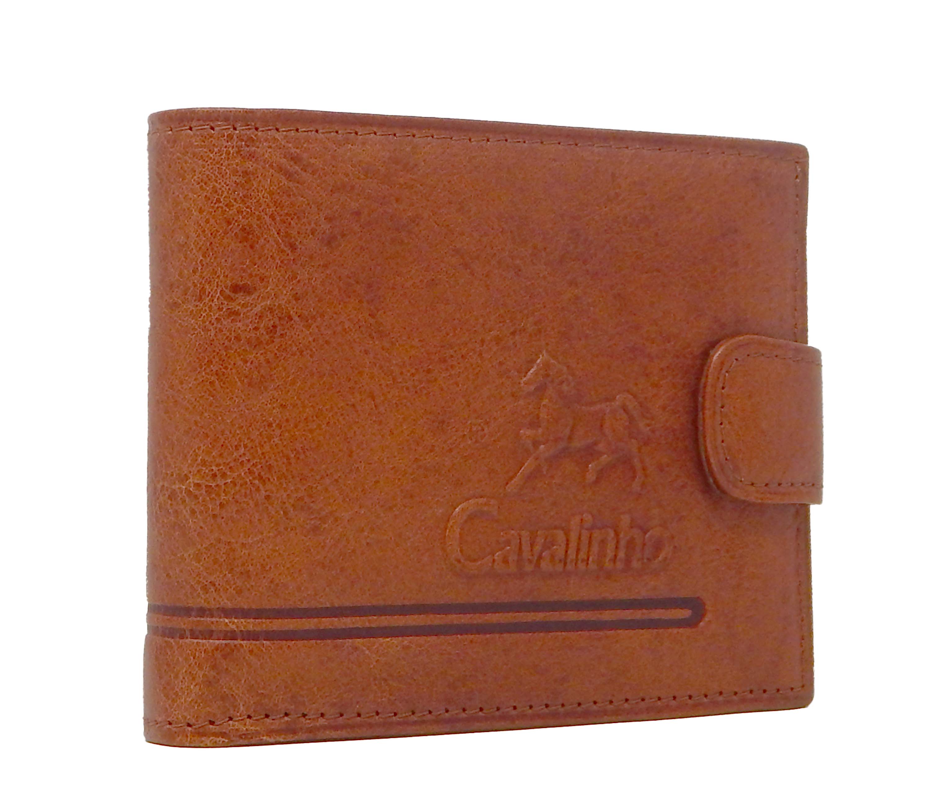 Cavalinho Men's Trifold Leather Wallet SKU 28610503.13 #color_saddlebrown