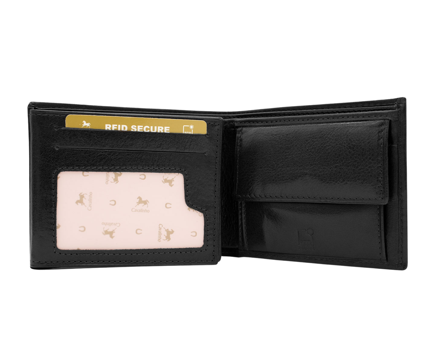 #color_ Black | Cavalinho Men's Trifold Leather Wallet - Black - 28610505.01_P02