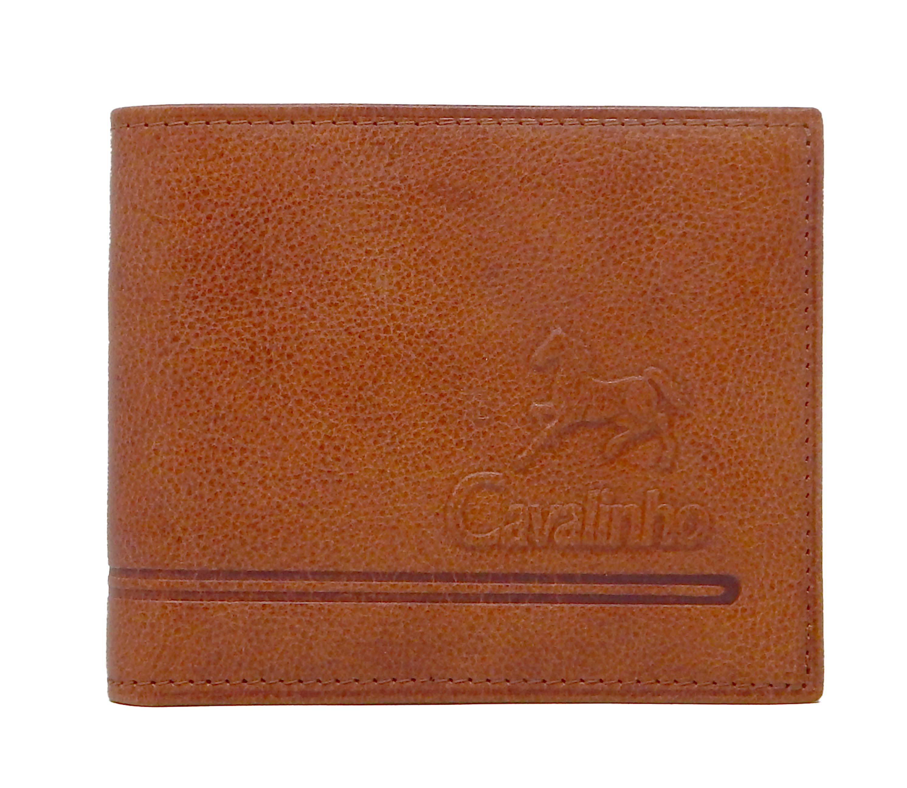 #color_ SaddleBrown | Cavalinho Men's Trifold Leather Wallet - SaddleBrown - 28610505.13.99_1