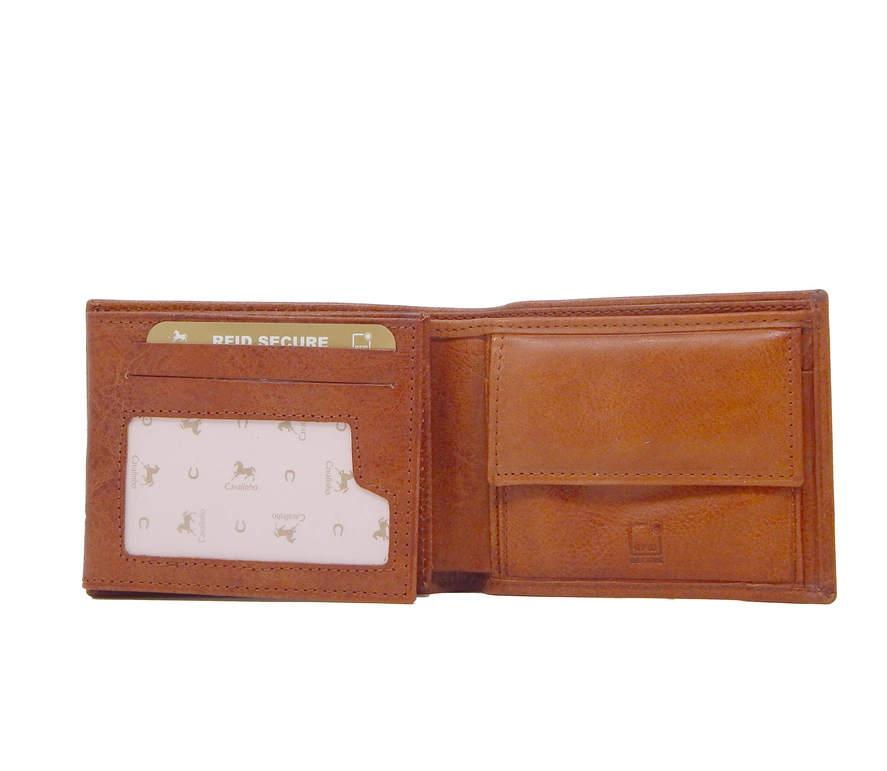 #color_ SaddleBrown | Cavalinho Men's Trifold Leather Wallet - SaddleBrown - 28610505.13.99_4