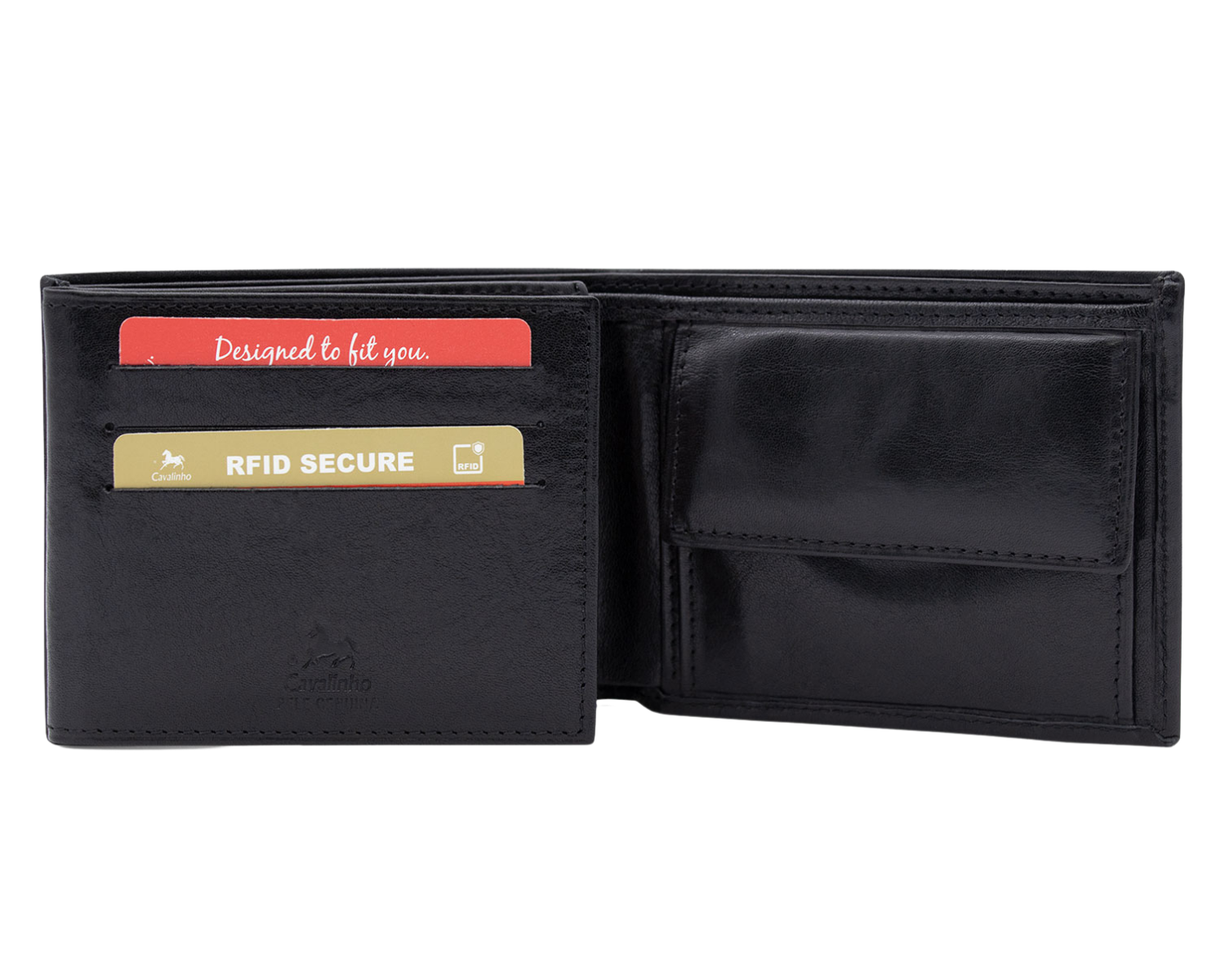 #color_ Black | Cavalinho Men's Trifold Leather Wallet - Black - 28610507.01_2