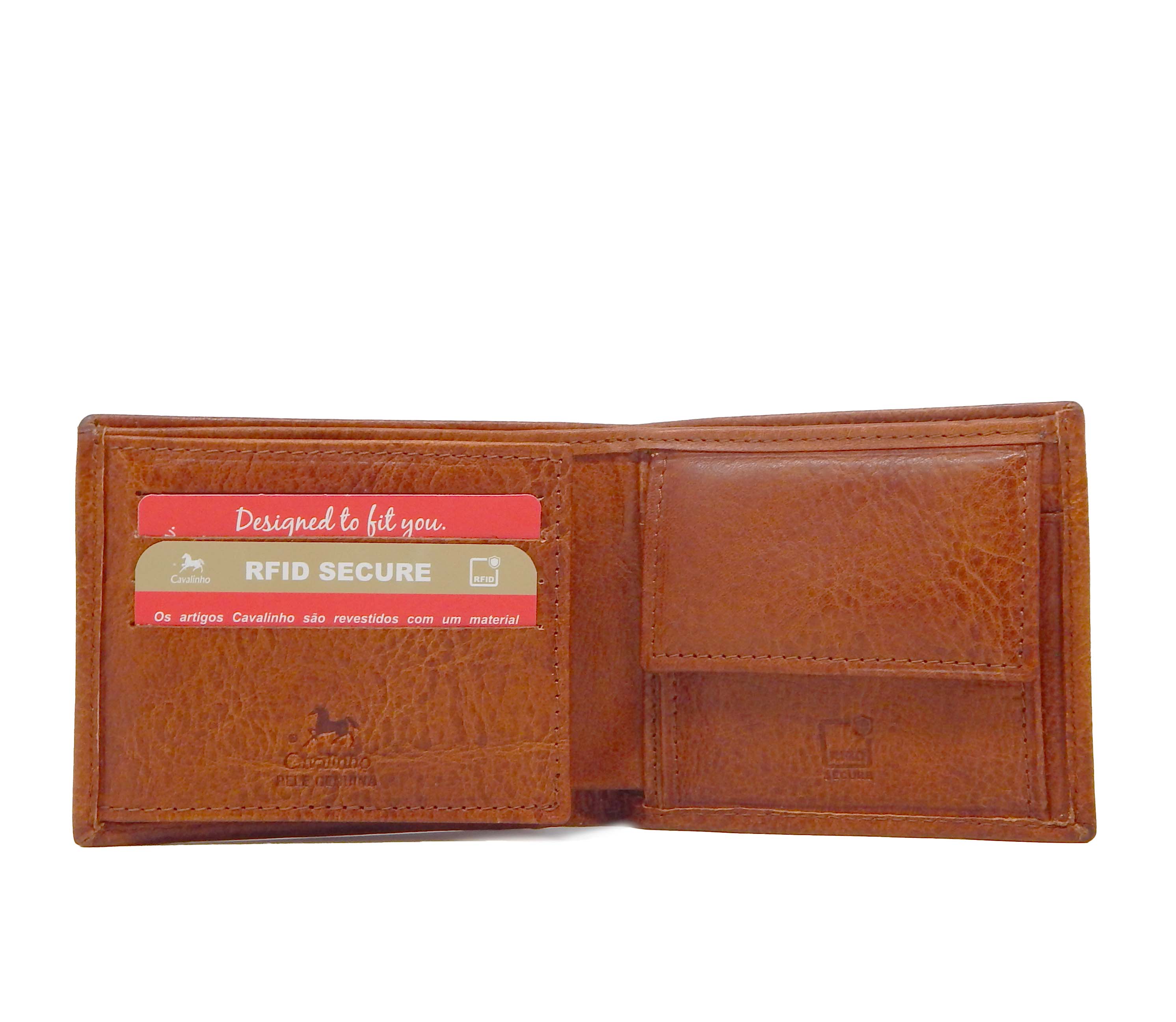 #color_ SaddleBrown | Cavalinho Men's Trifold Leather Wallet - SaddleBrown - 28610517.13.99_4