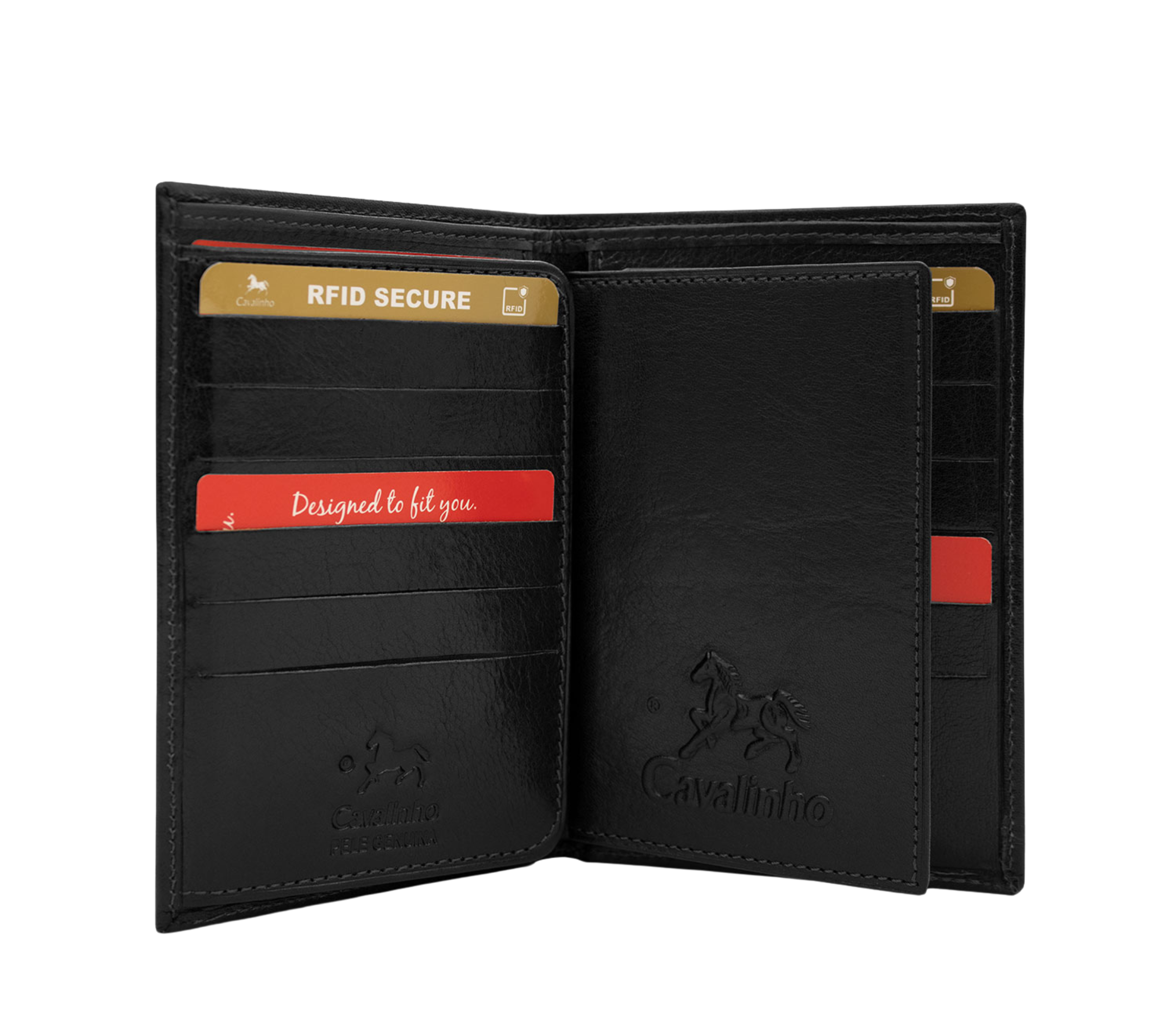 #color_ Black | Cavalinho Men's 2 in 1 Bifold Leather Wallet - Black - 28610556.01_P02