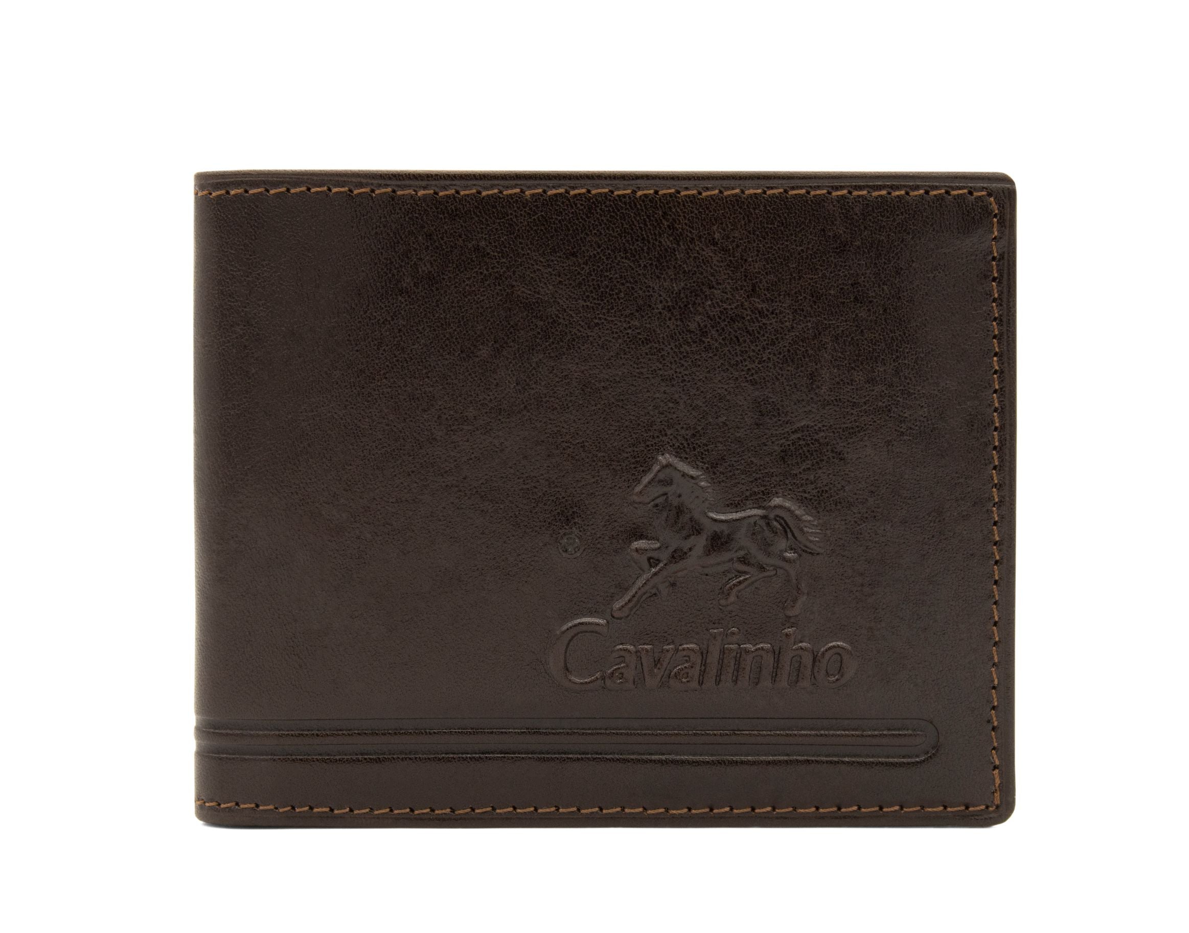 Cavalinho Leather Trifold Wallet SKU 28610569.02 #color_brown