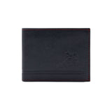 #color_ Navy | Cavalinho Men's Navy Trifold Leather Wallet - Navy - 28640505.03_1