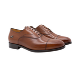 Cavalinho Cavalo Lusitano Leather Toe Cap Oxford Shoes SKU 48060201.14 #color_Brown