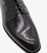 Cavalinho Cavalo Lusitano Leather Derby Brogue Shoes SKU 48060202.01 #color_Black