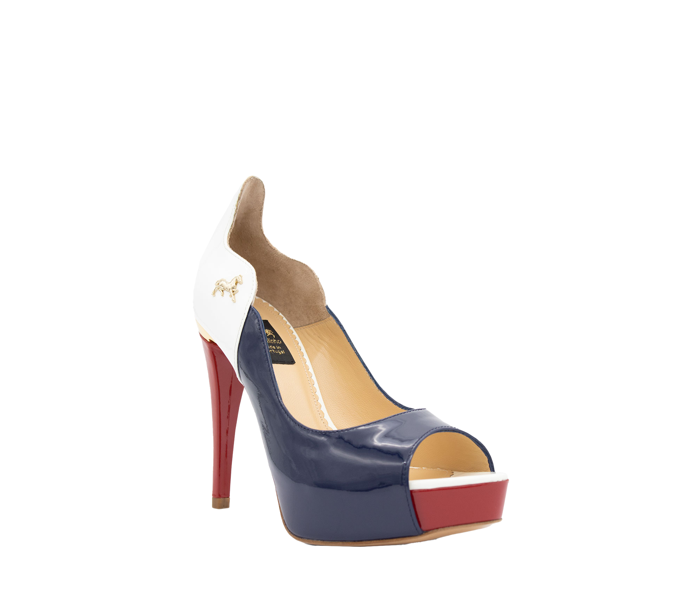 Cavalinho Gold Platform High Heels SKU 48100586.22 #color_navy