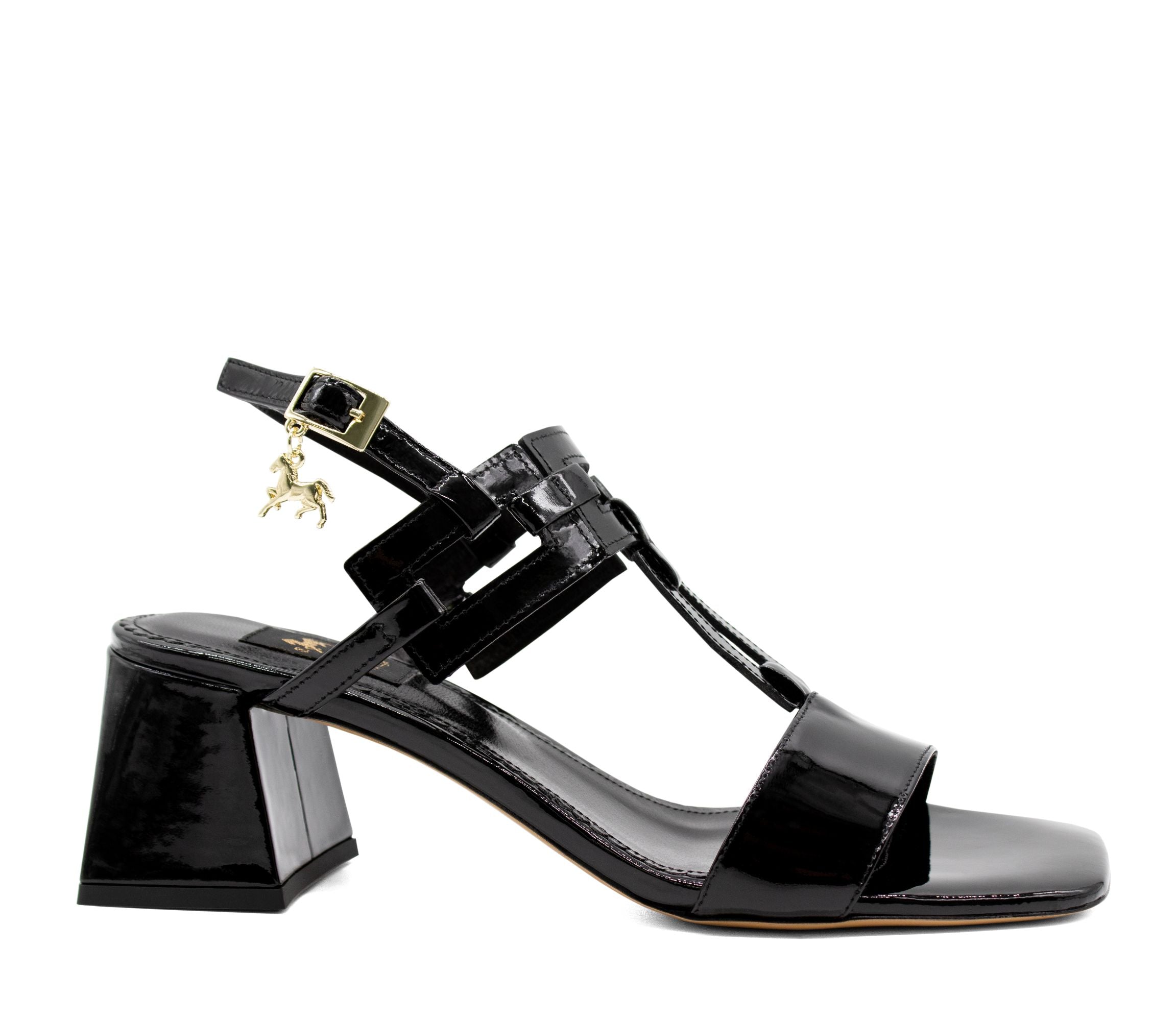 #color_ Black | Cavalinho Jour Block Heel Sandal - Black - 48100601.01_1