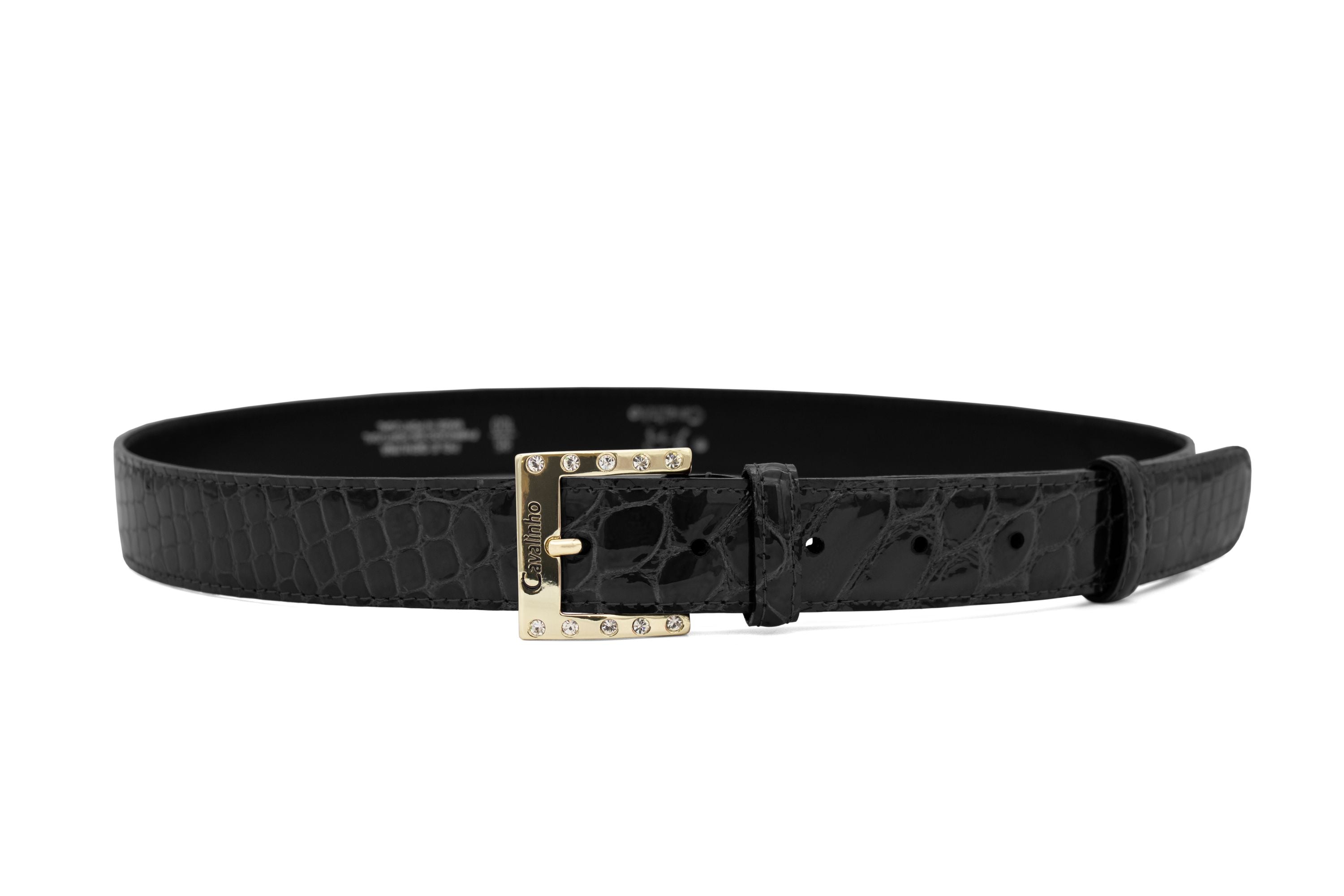 Cavalinho Gallop Patent Leather Belt for Women SKU 58010805.01 #color_black