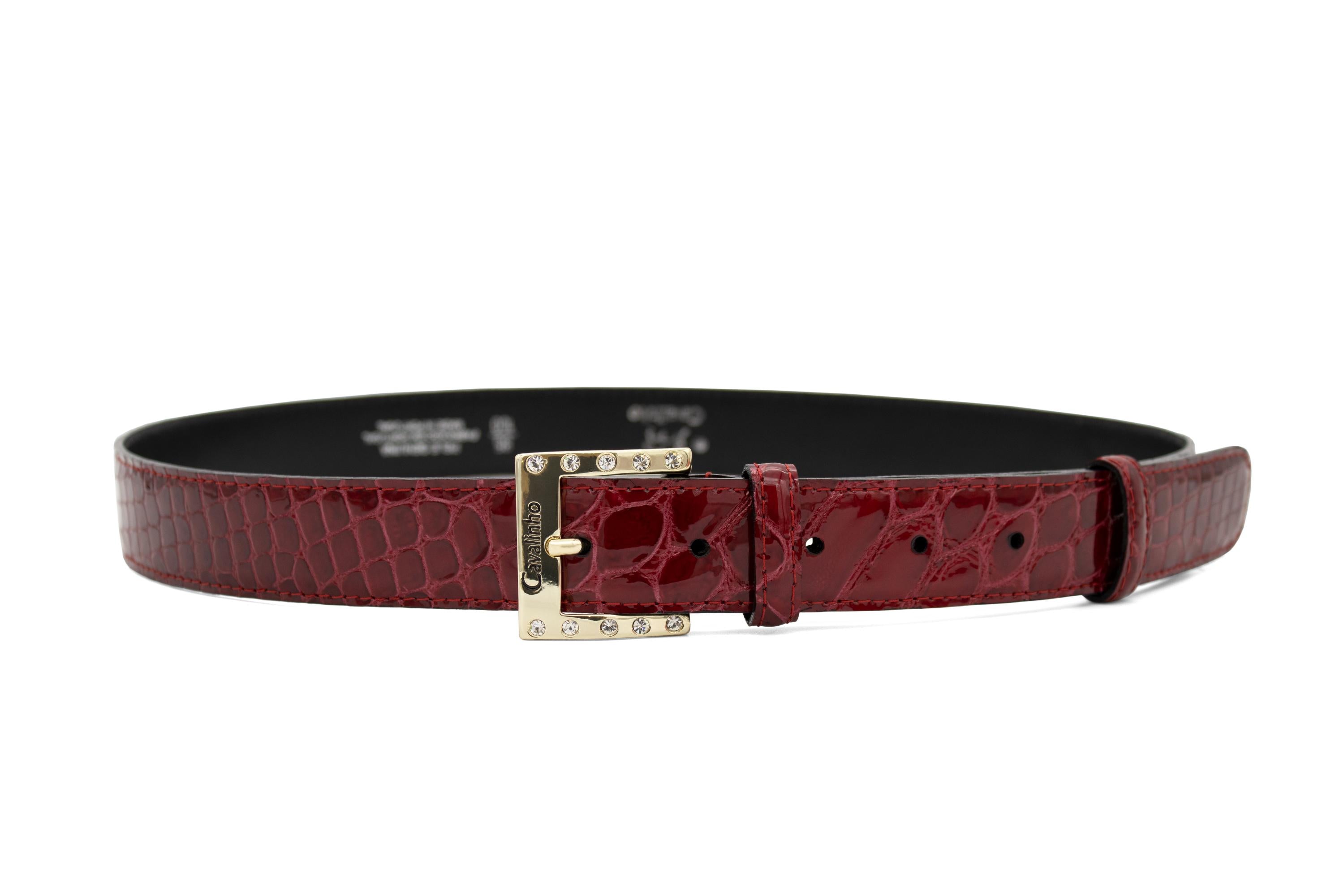 Cavalinho Gallop Patent Leather Belt for Women SKU 58010805.04 #color_red