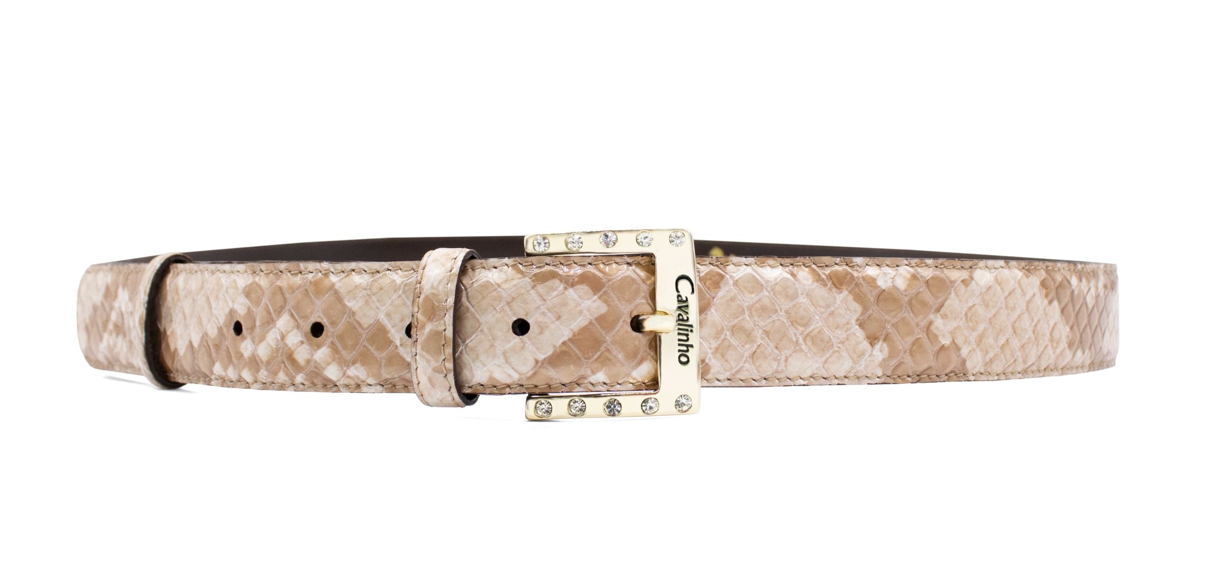 Cavalinho Gallop Patent Leather Belt for Women SKU 58010805.05 #color_beige