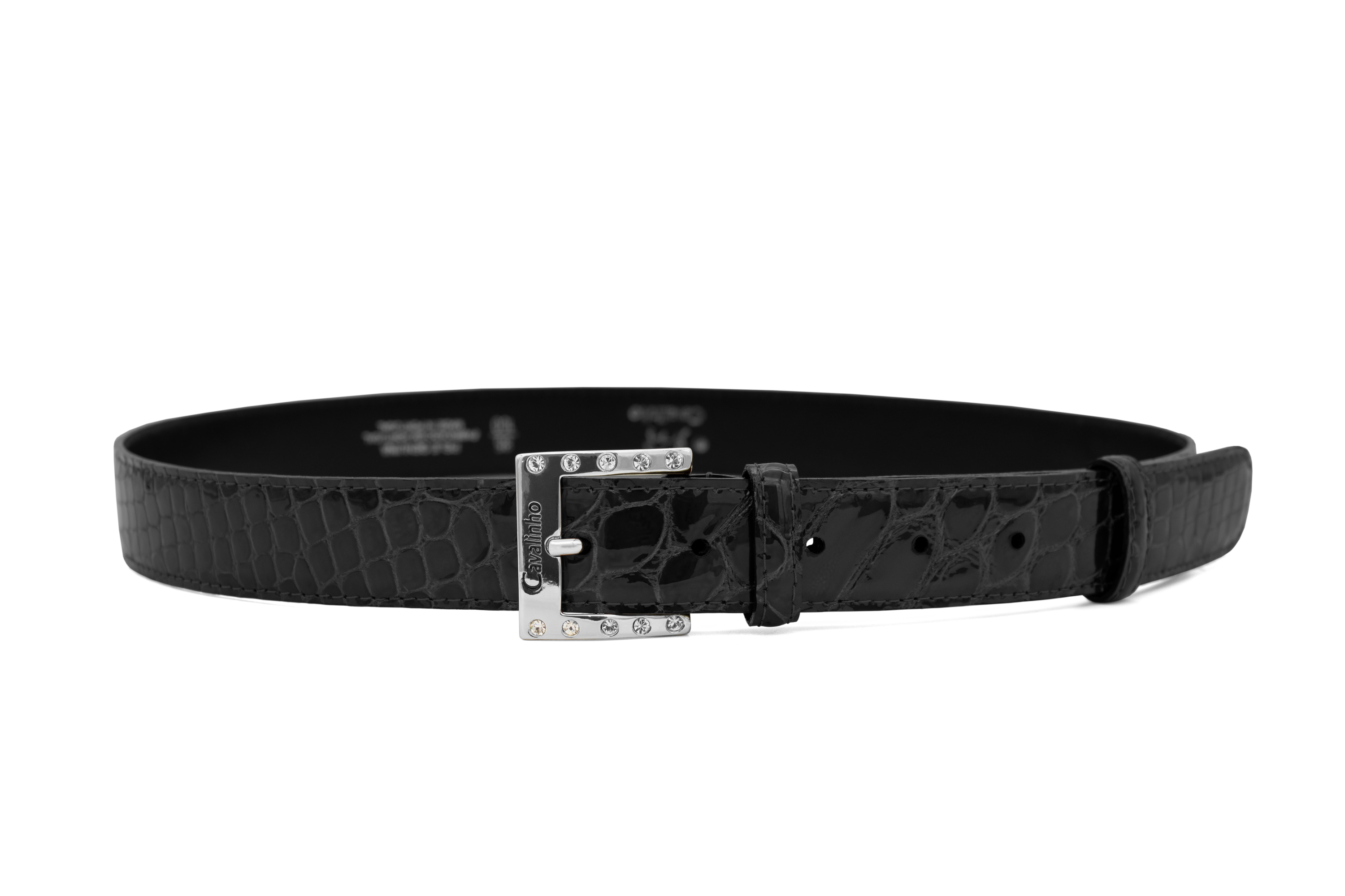 Cavalinho Gallop Patent Leather Belt for Women SKU 58010805.01.S #color_black