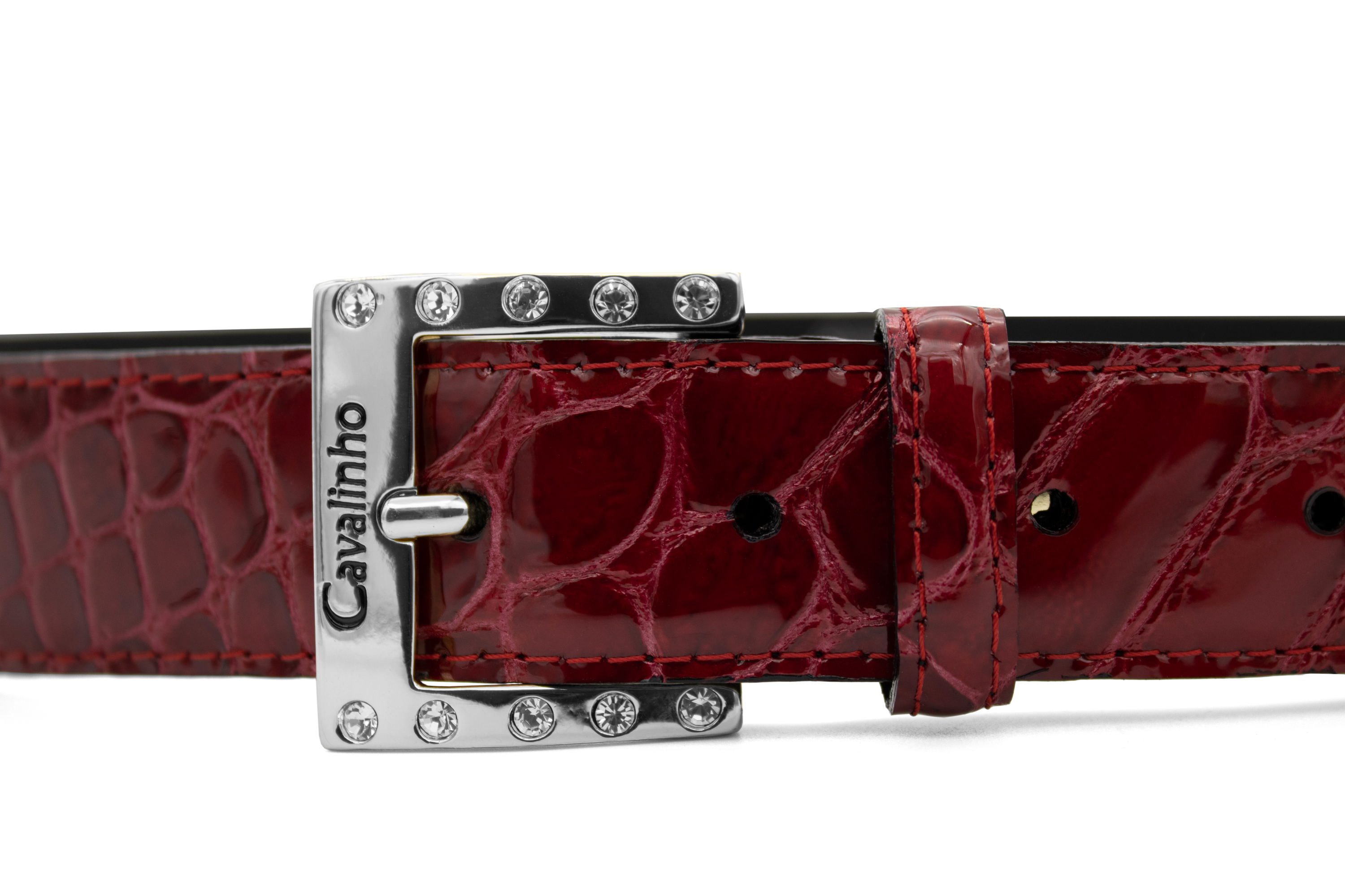 Cavalinho Gallop Patent Leather Belt for Women SKU 58010805.04.S #color_red