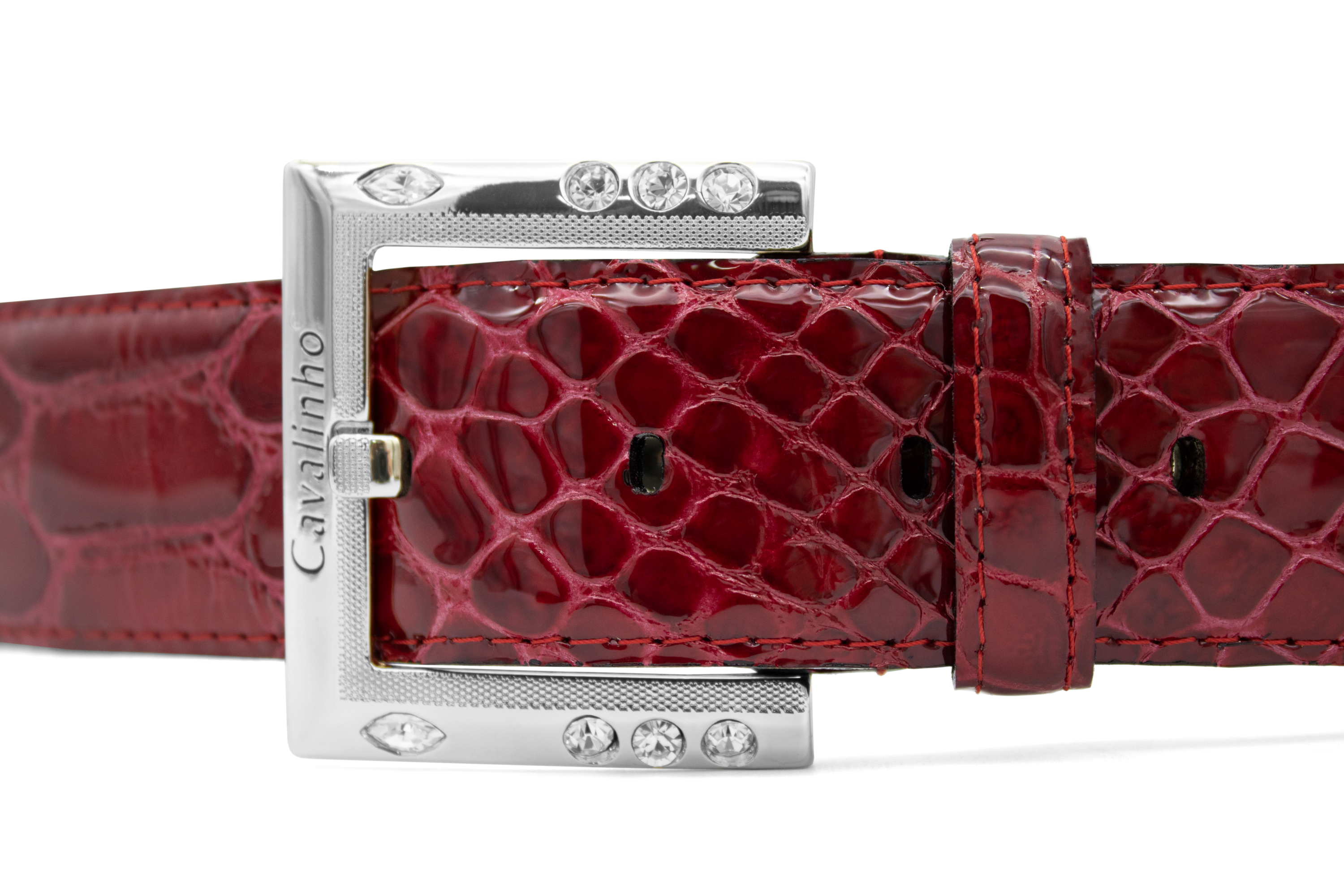 #color_ DarkRed Silver | Cavalinho Gallop Patent Leather Belt - DarkRed Silver - 58010810.S.04_2