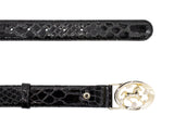 #color_ Black Gold | Cavalinho Oval Horse Leather Belt - Black Gold - 58010817.01_2