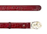 #color_ Red Gold | Cavalinho Oval Horse Leather Belt - Red Gold - 58010817.04_2