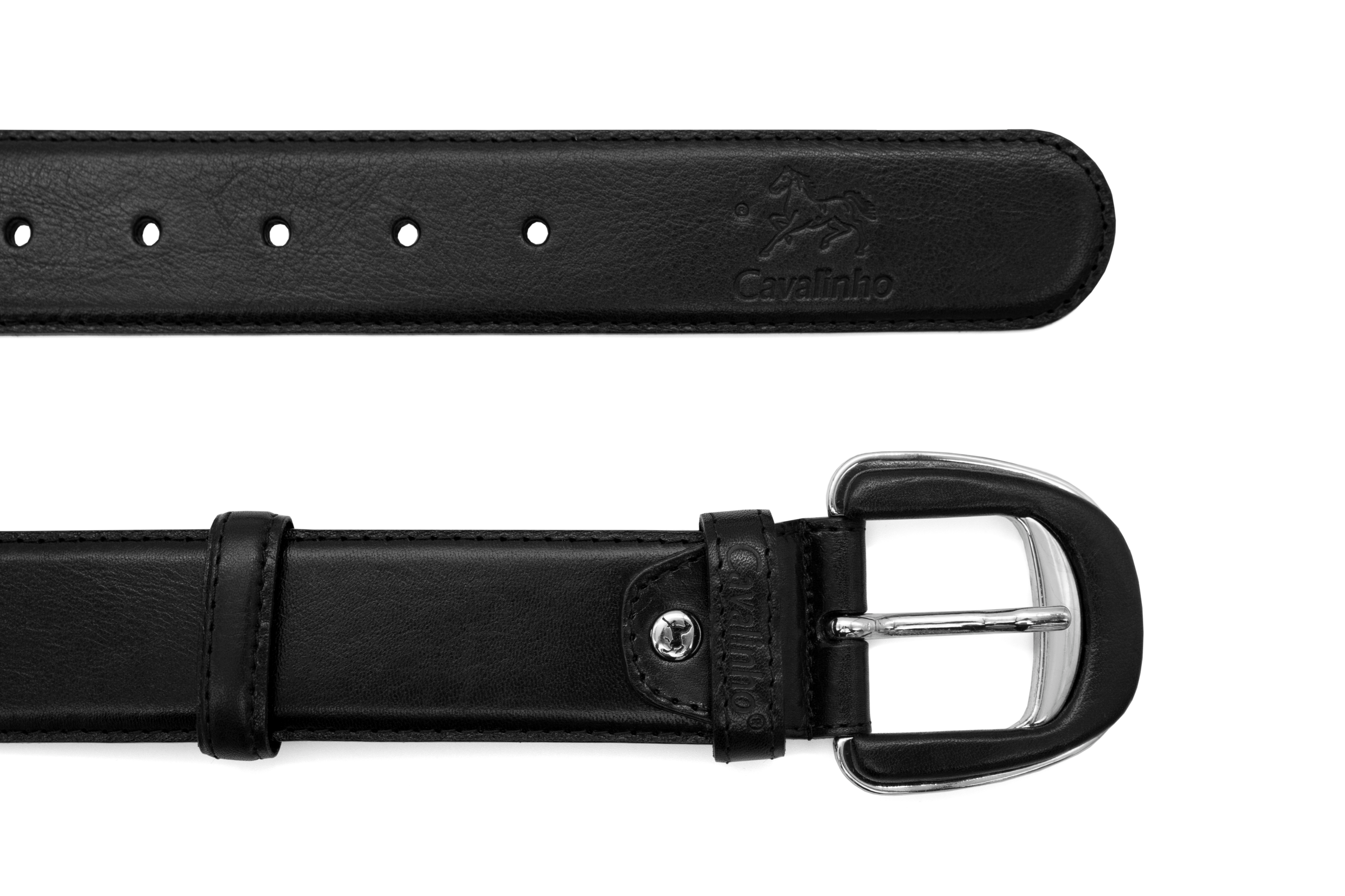 #color_ Black Silver | Cavalinho Classic Smooth Leather Belt - Black Silver - 58010906.S.01_3