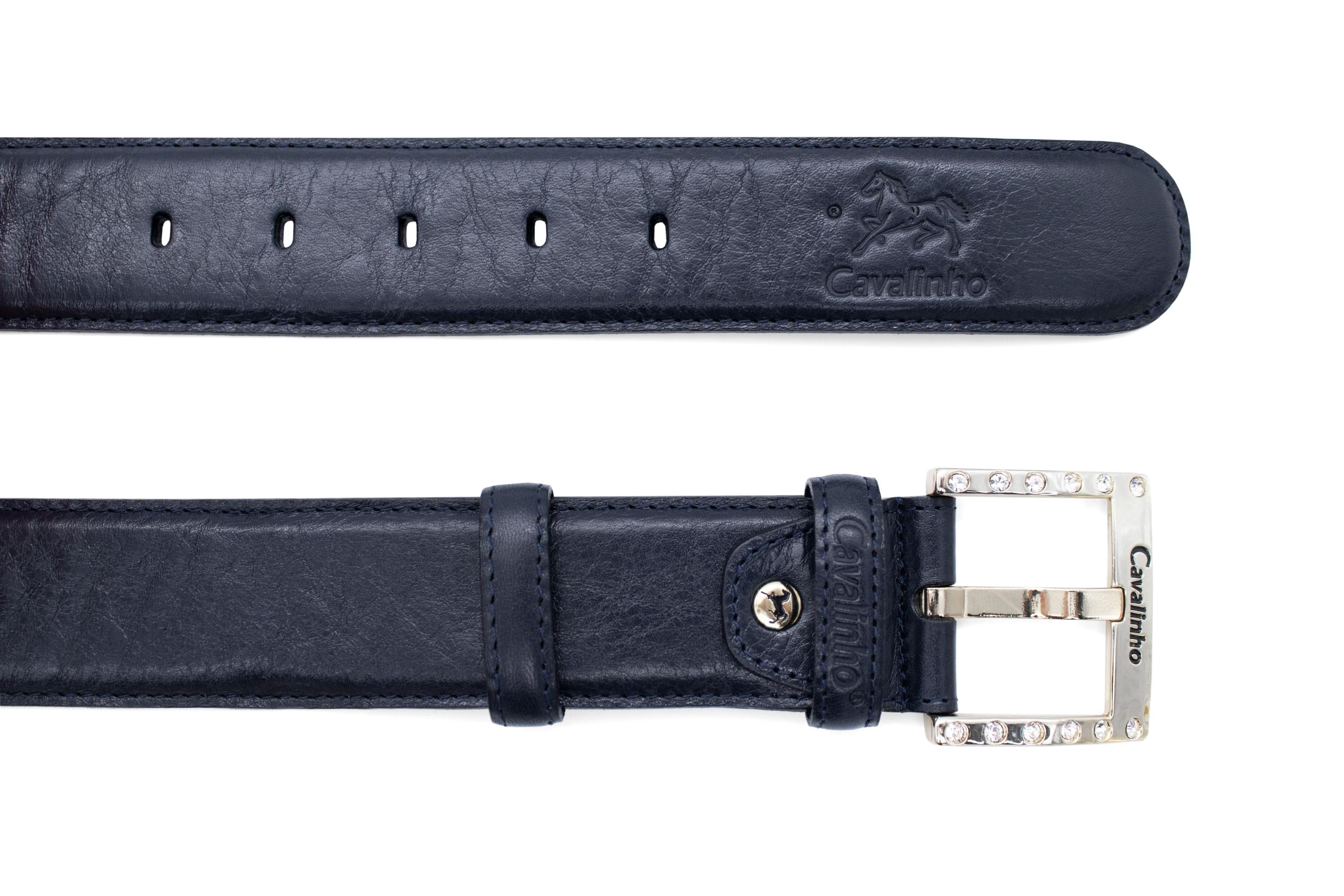 Cavalinho Classic Leather Belt for Women SKU 58010908.03 #color_navy