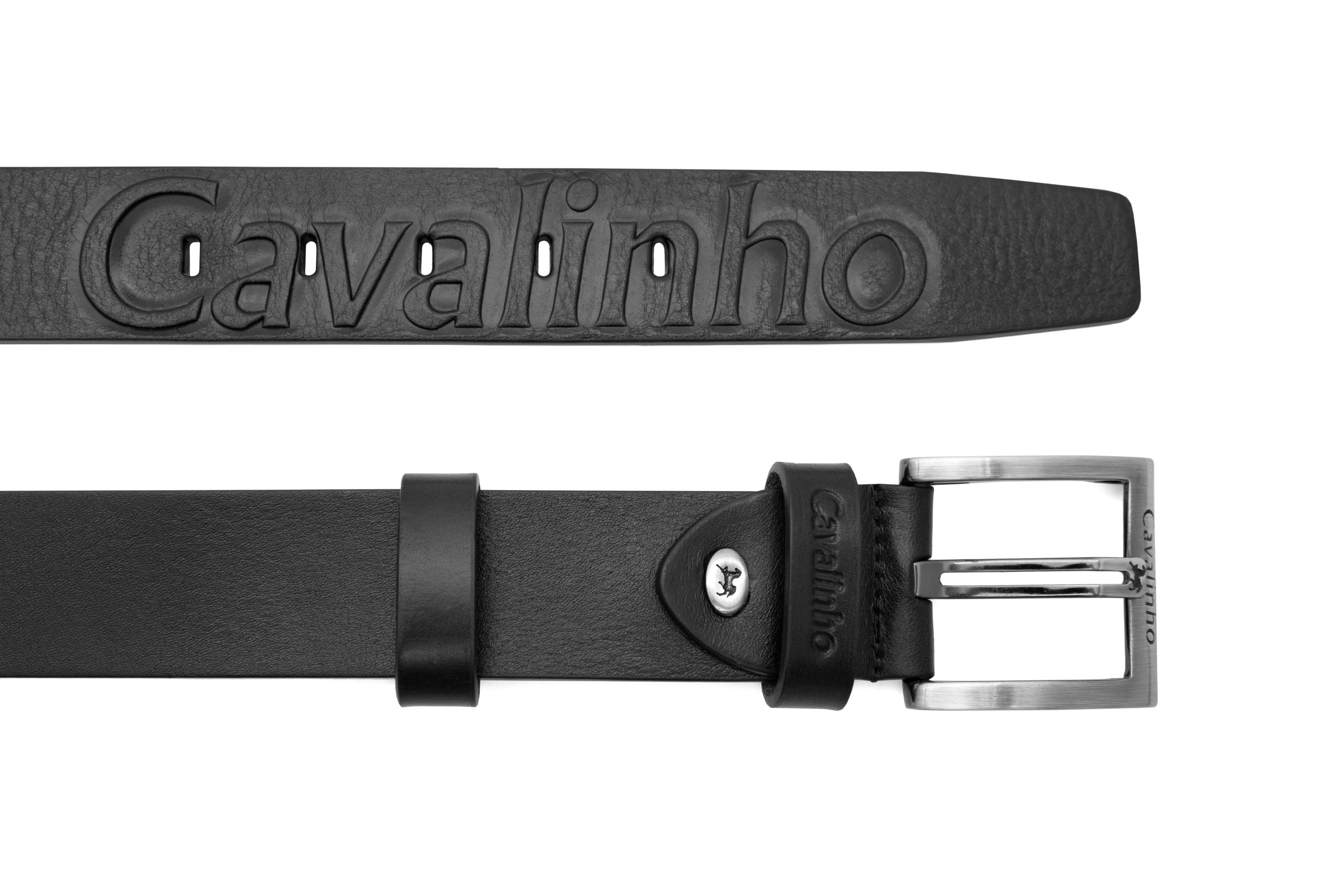 Cavalinho Sporty Leather Belt for Men SKU 58020504.01 #color_black