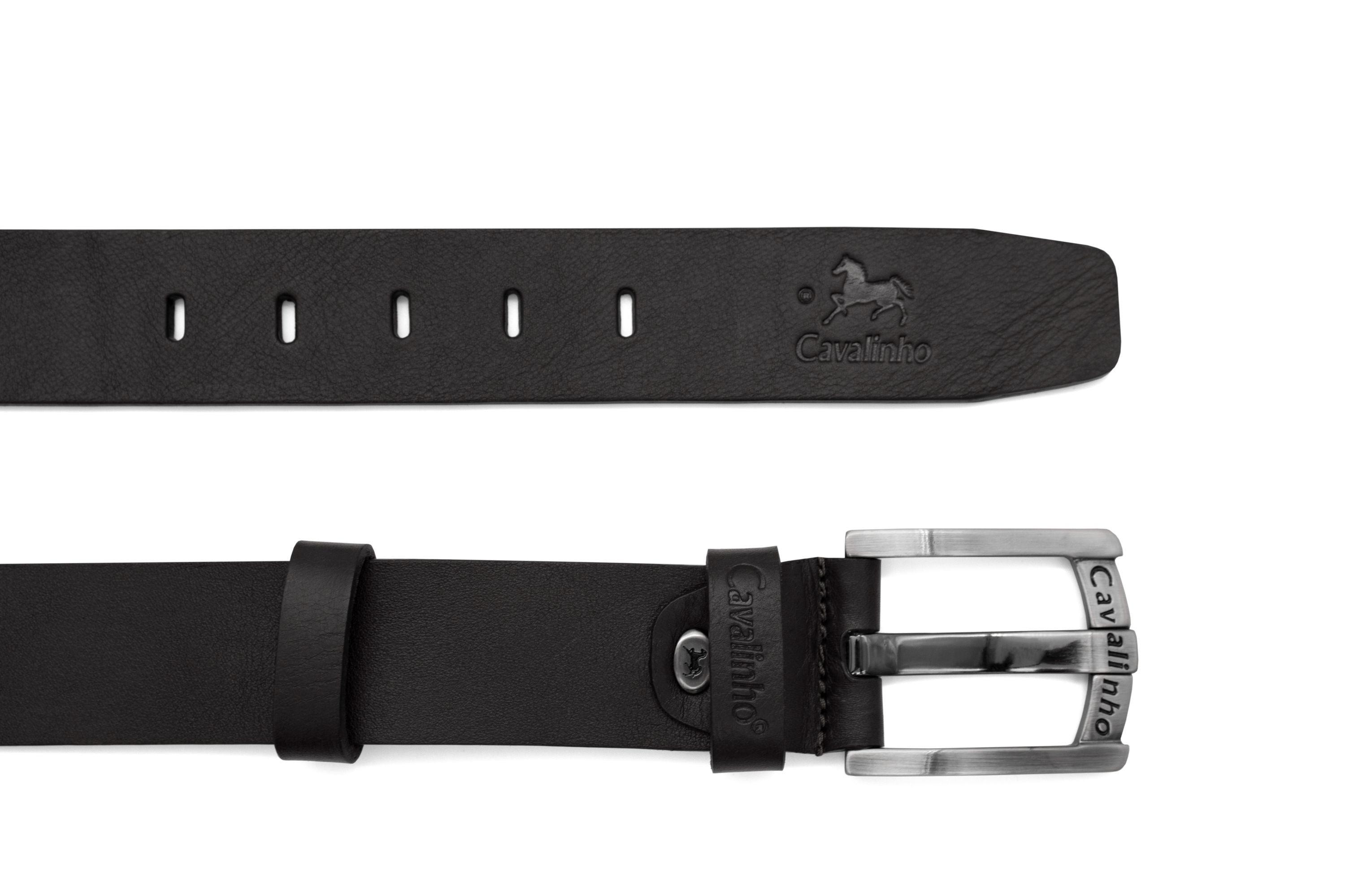 #color_ Black Silver | Cavalinho Sport Leather Belt - Black Silver - 58020507.01_3