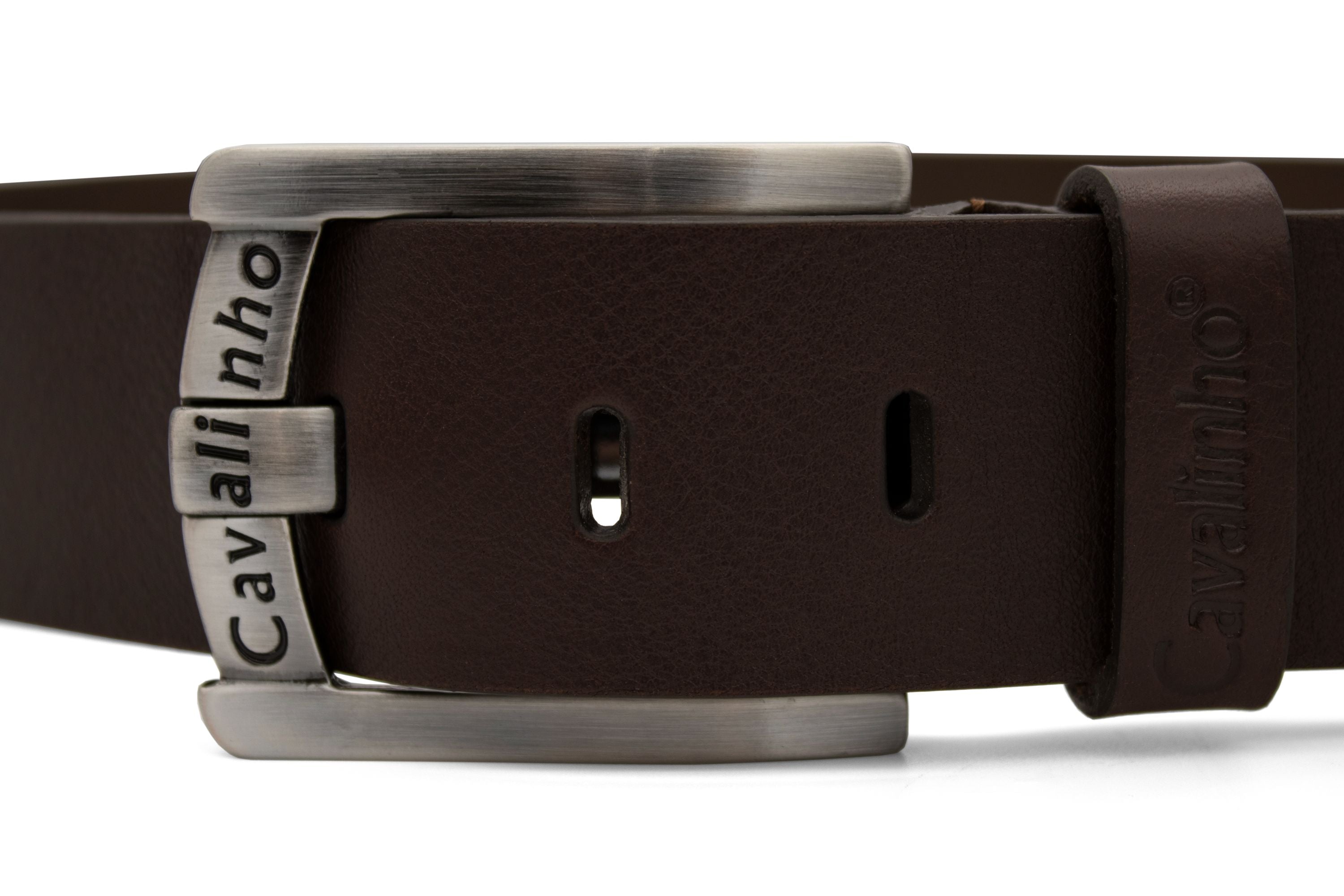 #color_ Brown Silver | Cavalinho Sport Leather Belt - Brown Silver - 58020507.02_2