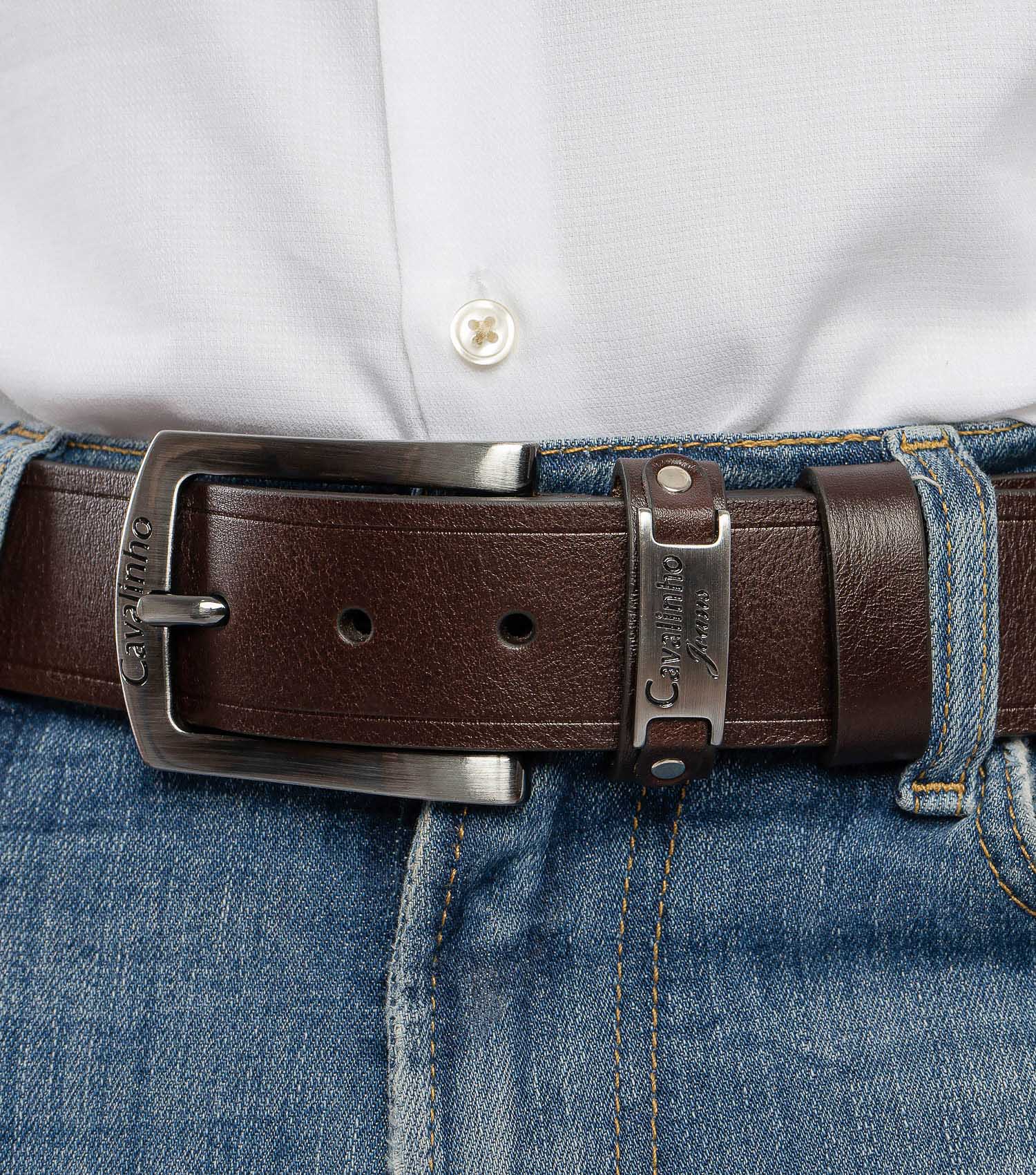 Cavalinho Classic Leather Belt for Men SKU 58020512.02 #color_brown