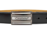 #color_ Black Silver | Cavalinho Smooth Leather Belt - Black Silver - 58020515.01_2