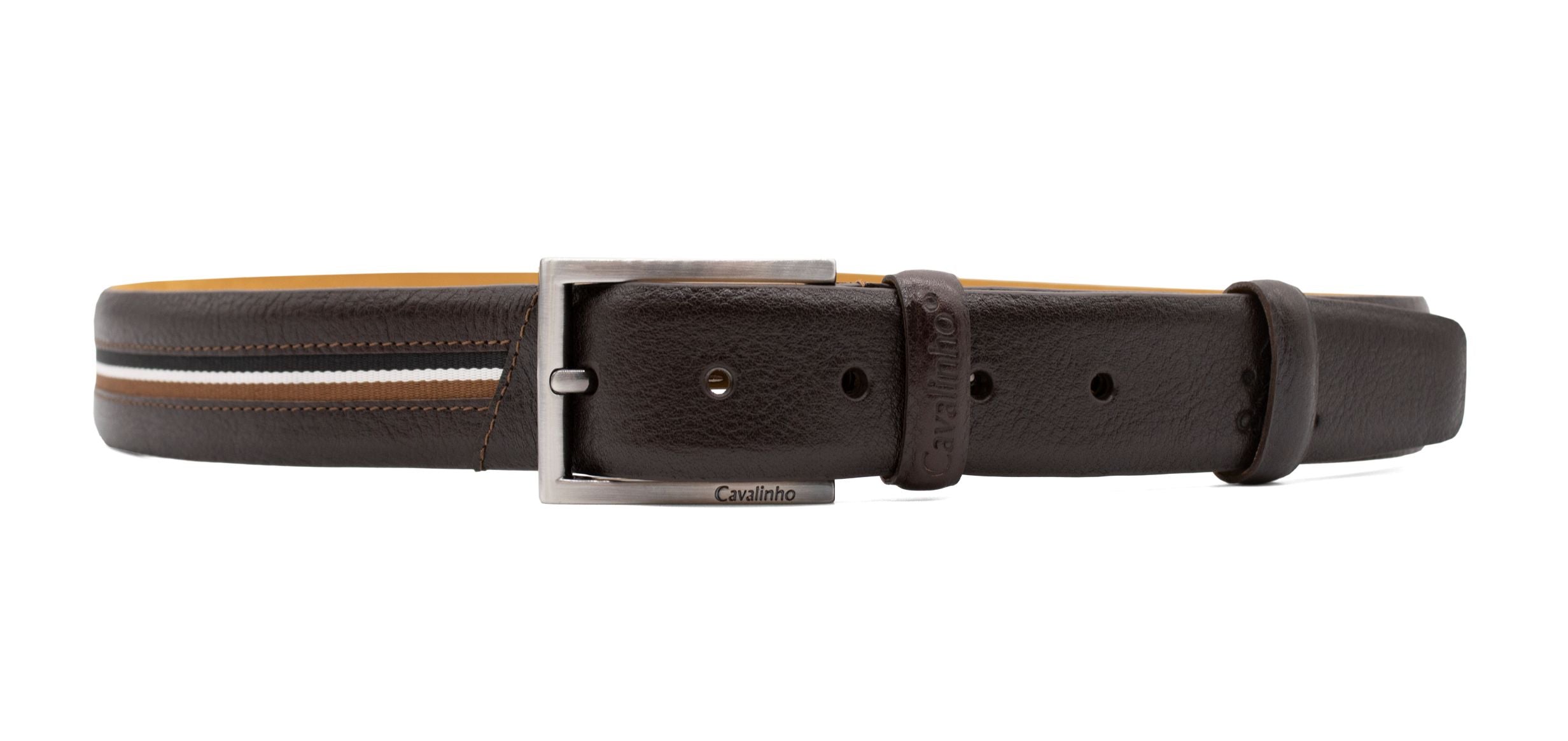 Cavalinho The Sailor Sporty Leather Belt for Men SKU 58020543.02 #color_brown