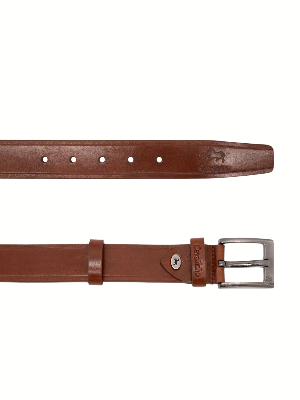 Cavalinho Gentleman Sporty Leather Belt SKU 58020550.13 #color_saddlebrown