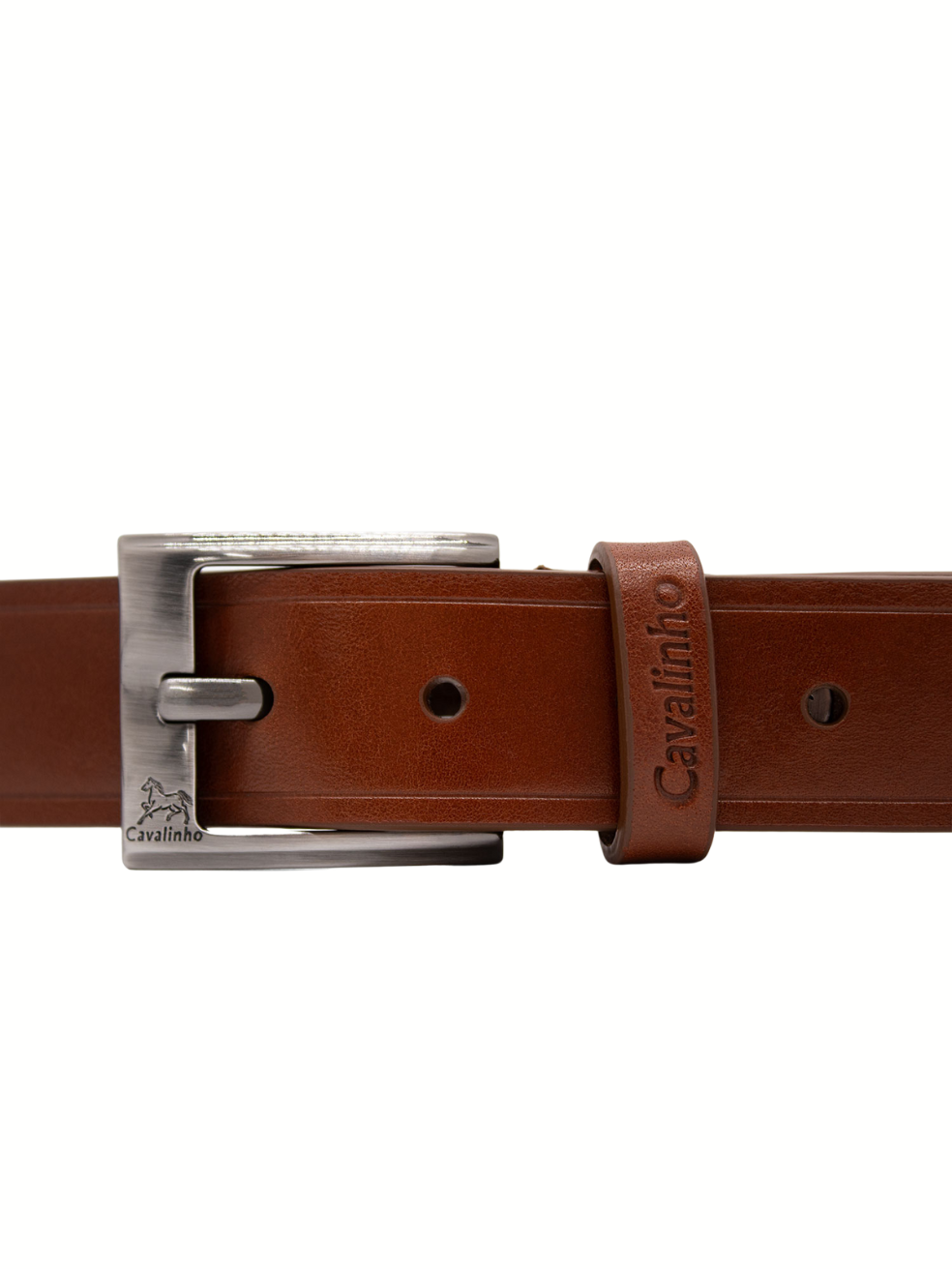 Cavalinho Gentleman Sporty Leather Belt SKU 58020550.13 #color_saddlebrown