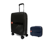 #color_ Navy Black | Cavalinho Canada & USA Colorful 2 Piece Luggage Set (15" & 19") - Navy Black - 68020004.0301.S1519._3