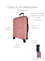 Cavalinho Colorful Check-in Hardside Luggage (24") SKU 68020004.24 #color_yellow, lilac, black, DarkTurquoise, navy, salmon, white, coral, lightblue, green, pink, ocean blue, sand, grey, pastel blue